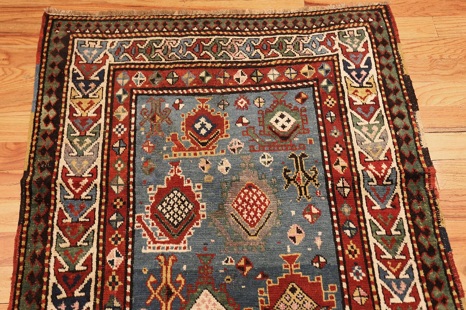 Antique Kazak Caucasian Rug In Good Condition In New York, NY