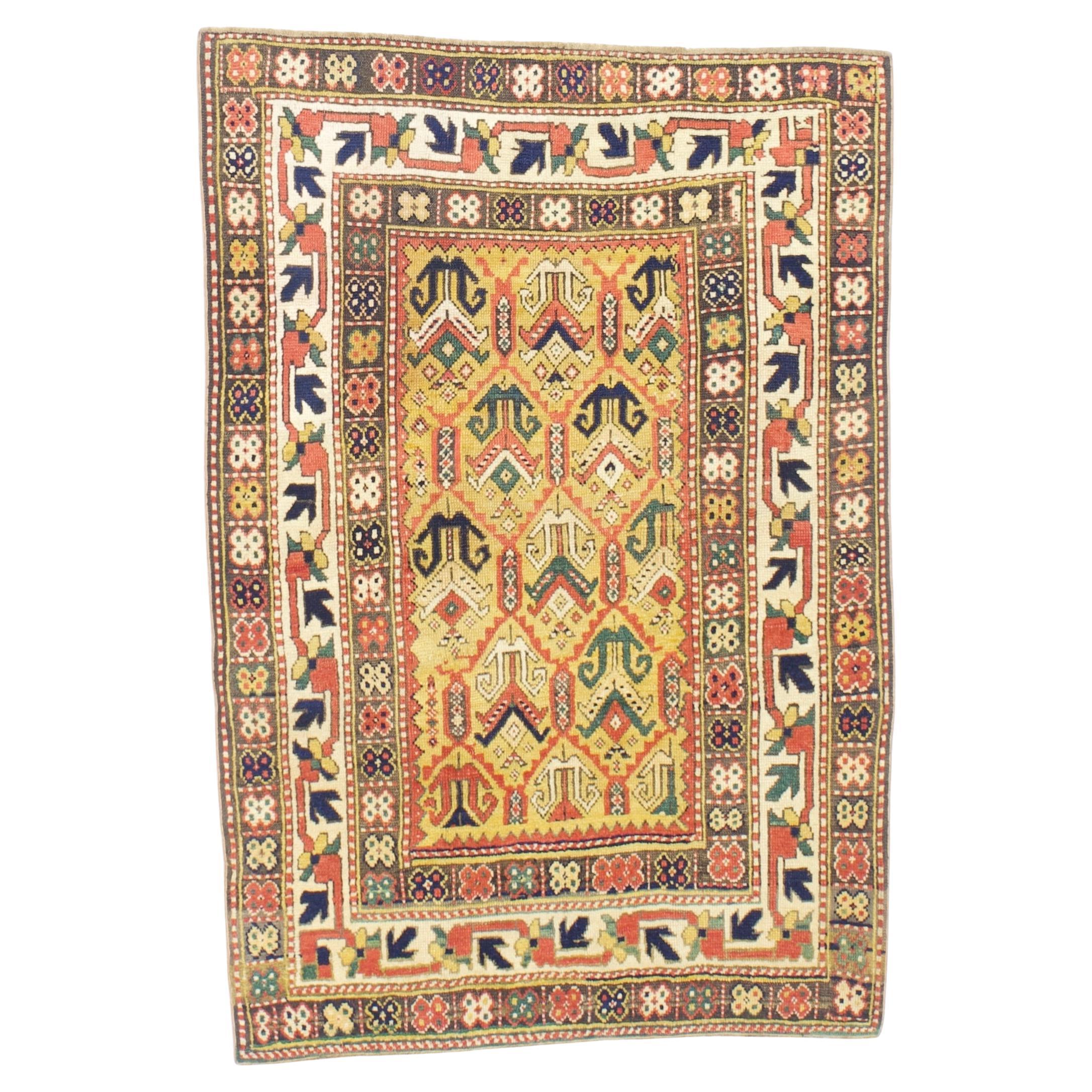 Tapis Kazak Ganjeh antique 4'1" x 6'0"