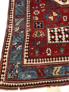 Antique Kazak Karachov Rug, Late 19th Century