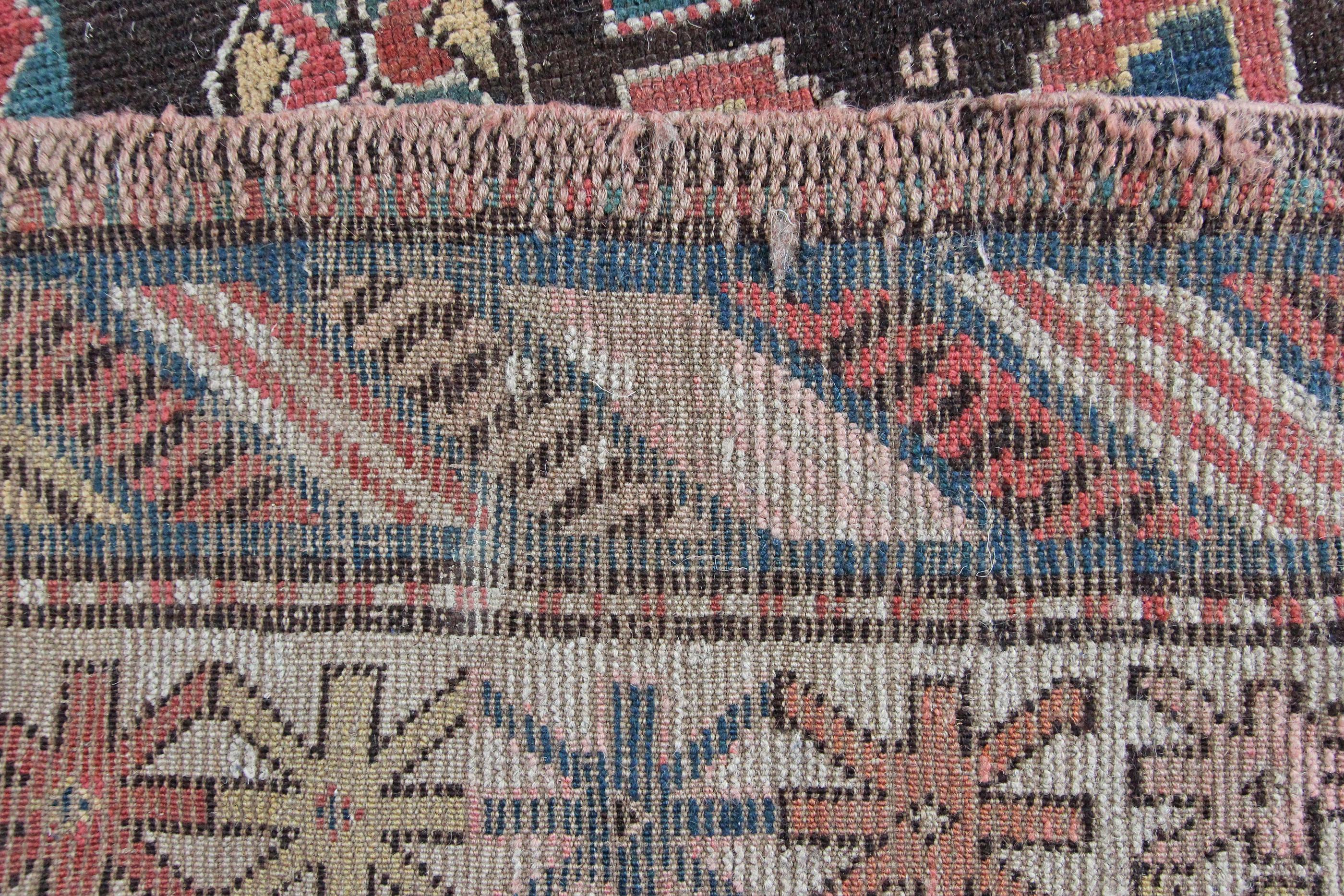 Antique Kazak Kelleh Rug, Caucasian Rug For Sale 4