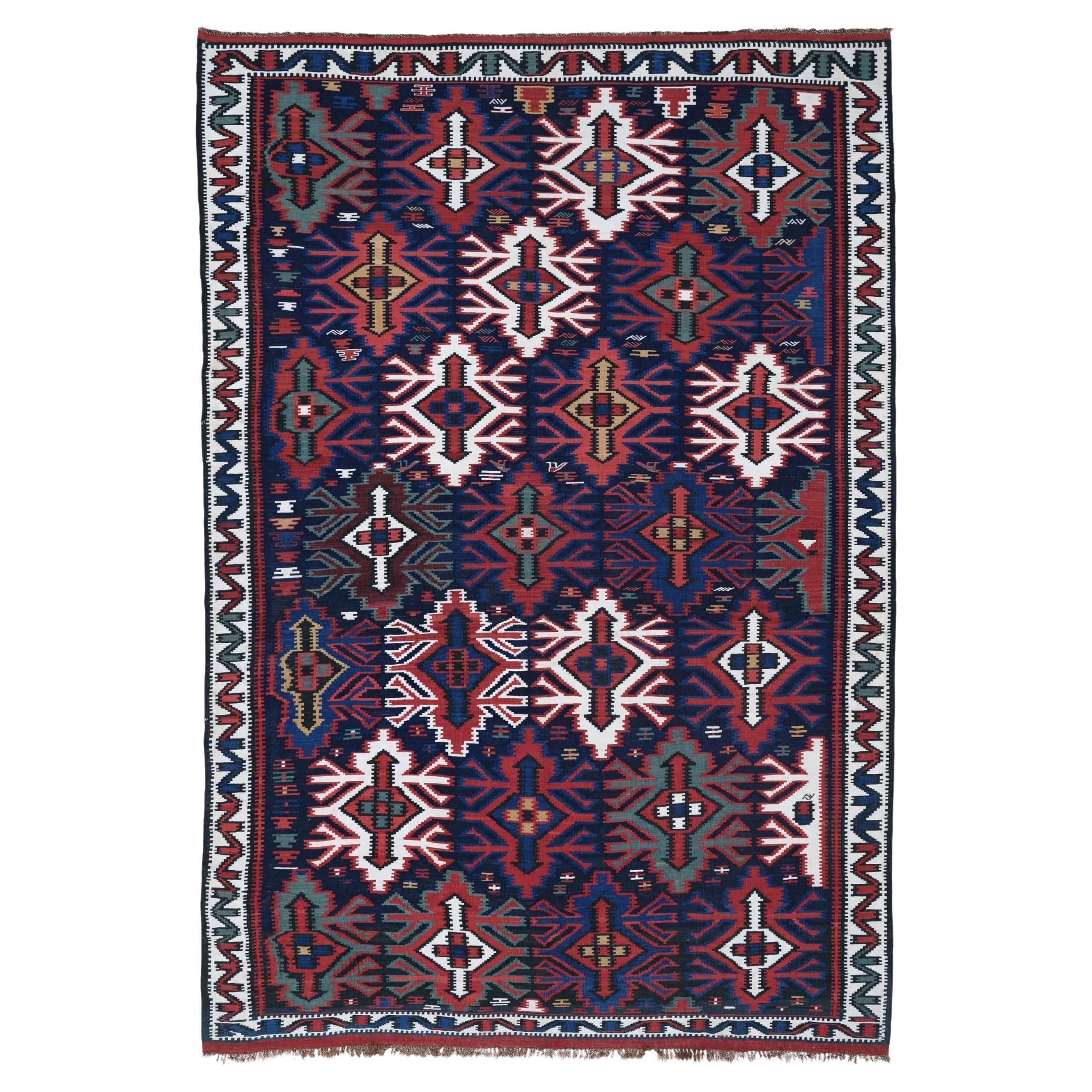 Antique Kazak Kilim - Late 19th Century