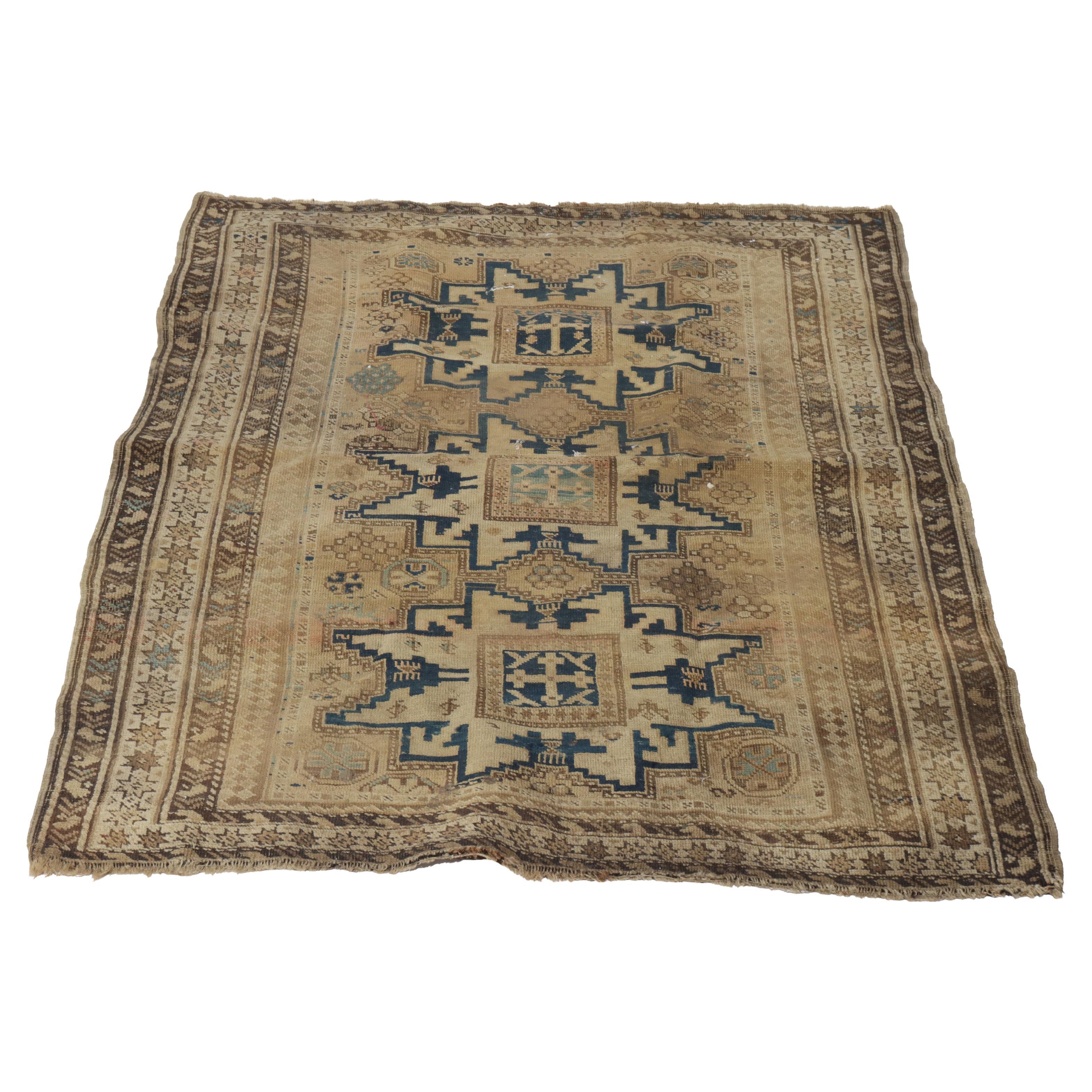 Antico tappeto orientale Kazak Lesghi Star C1910 in vendita