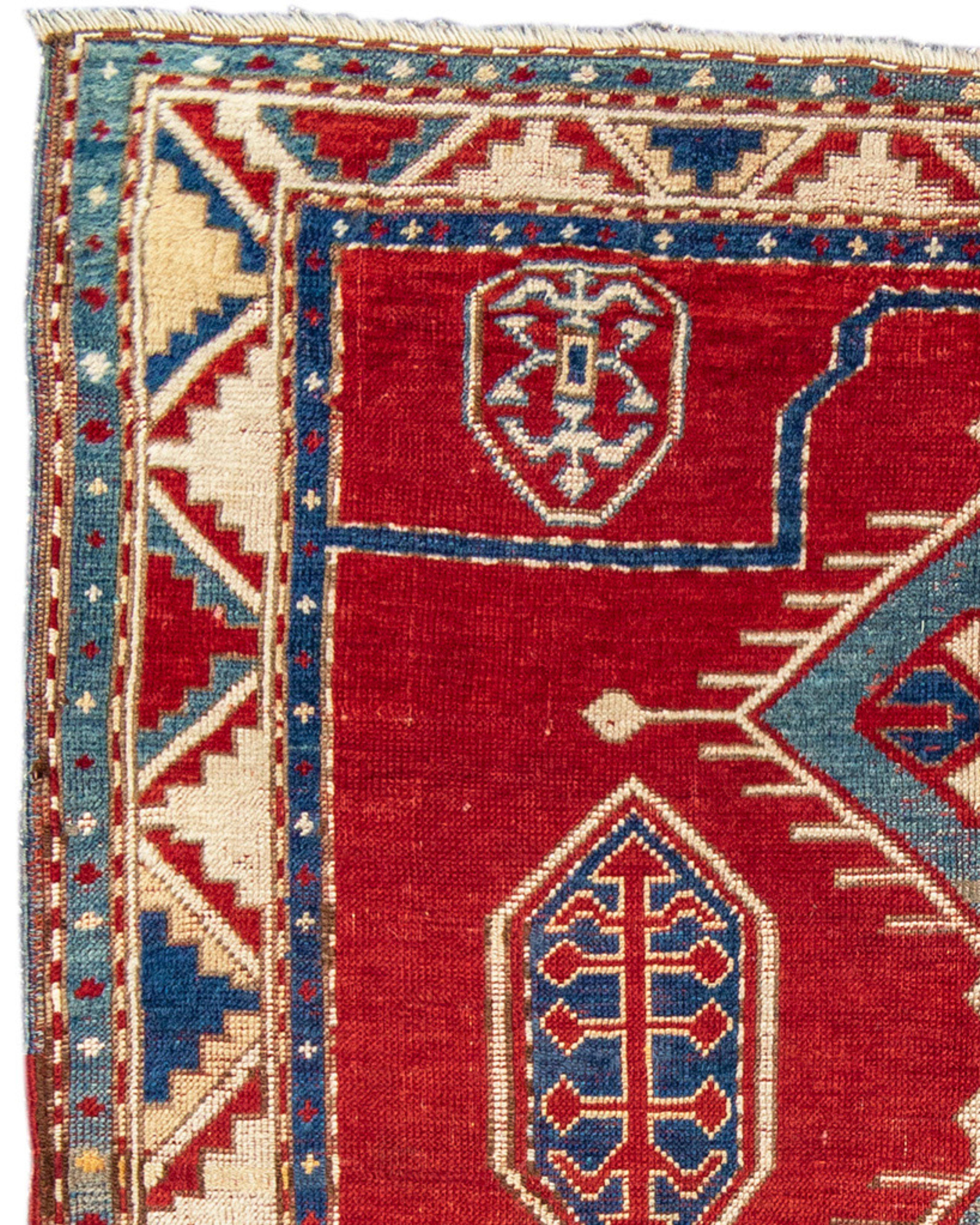 Caucasian Antique Kazak Prayer Rug, 19th Century For Sale