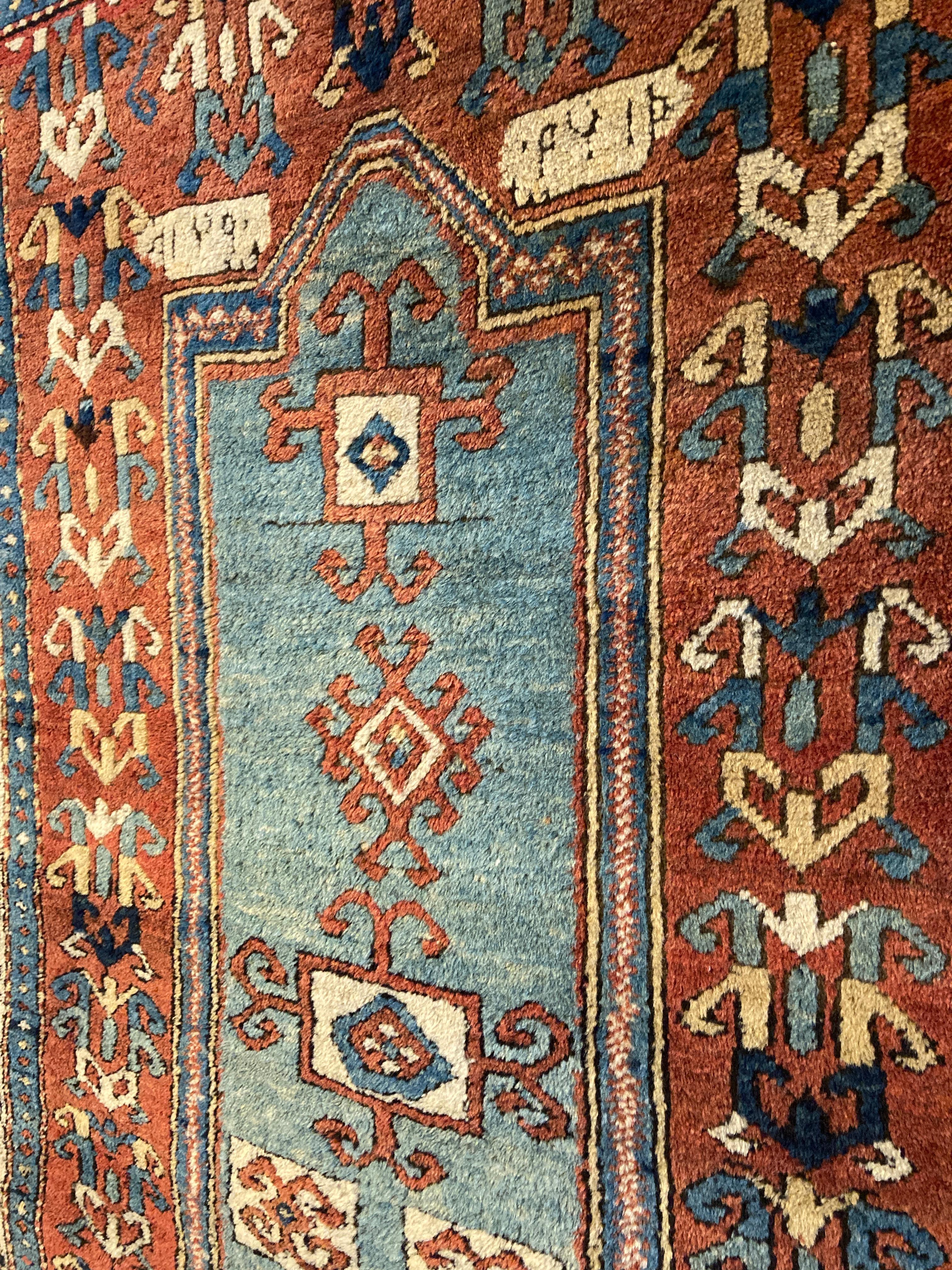 Armenian Antique Kazak Prayer Rug