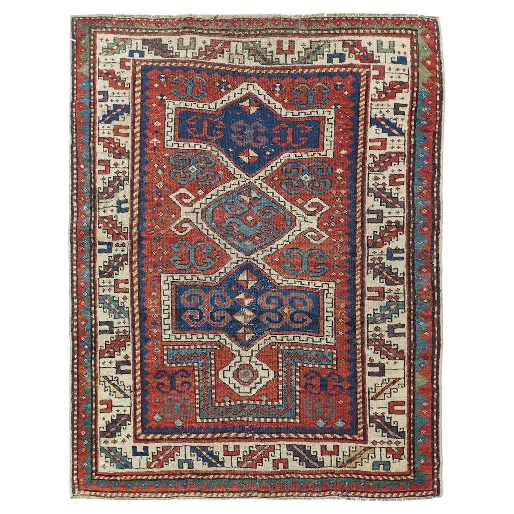 Alfombra Kazak Antigua 3'1'' x 3'9''