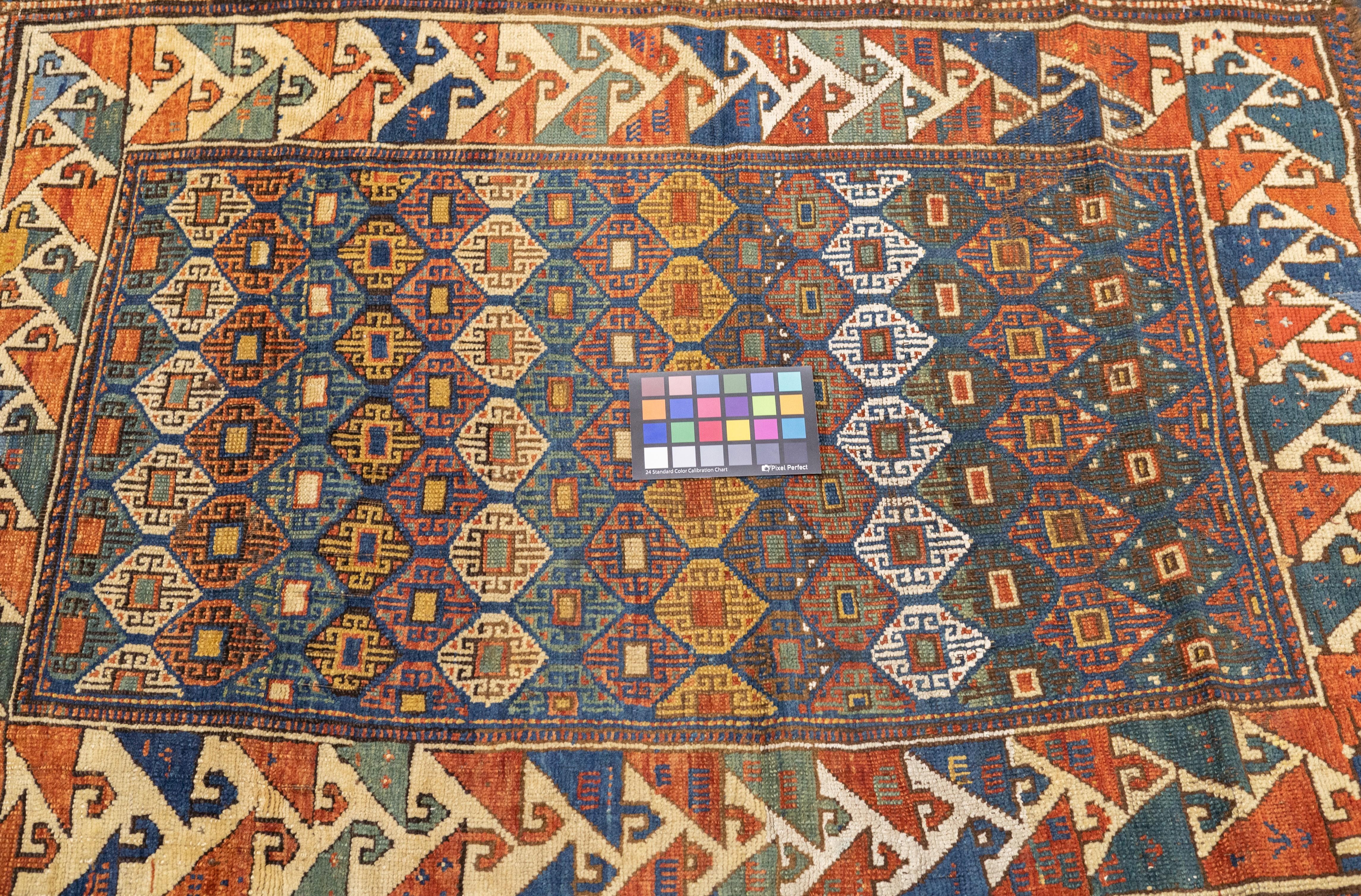 Antique Kazak Rug 3'1'' x 4'3'' For Sale 3