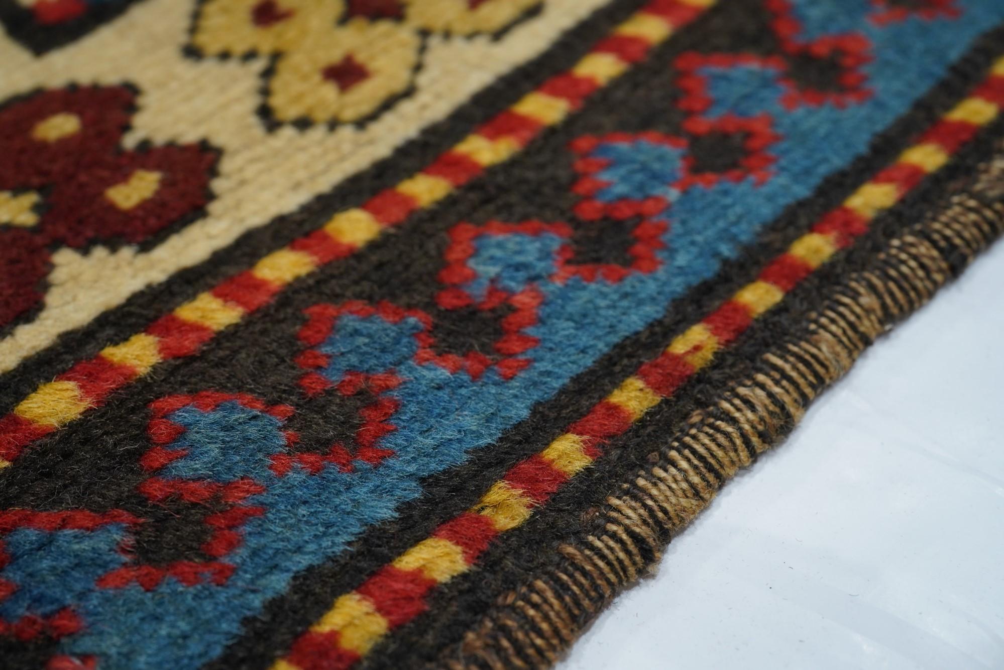 Wool Antique Ganje Kazak Rug  For Sale