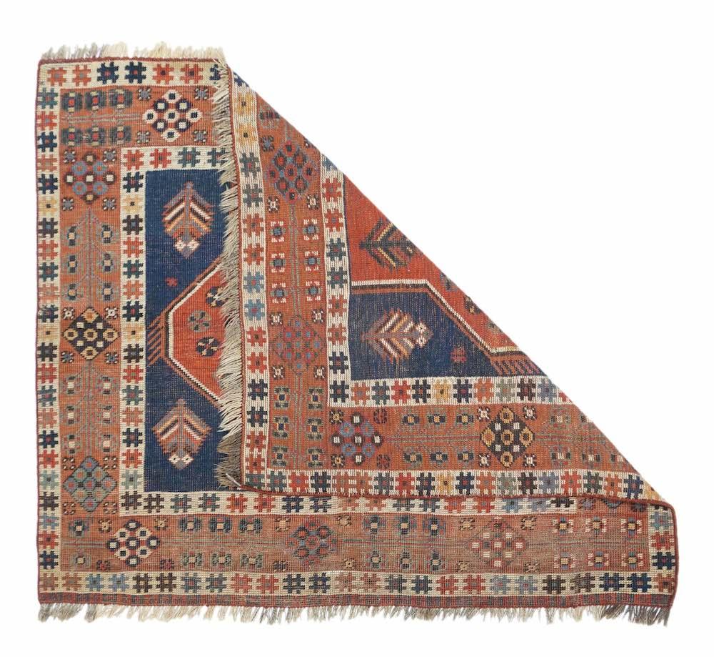 Antiker Kazak-Teppich 3'5'' x 4'0''. 