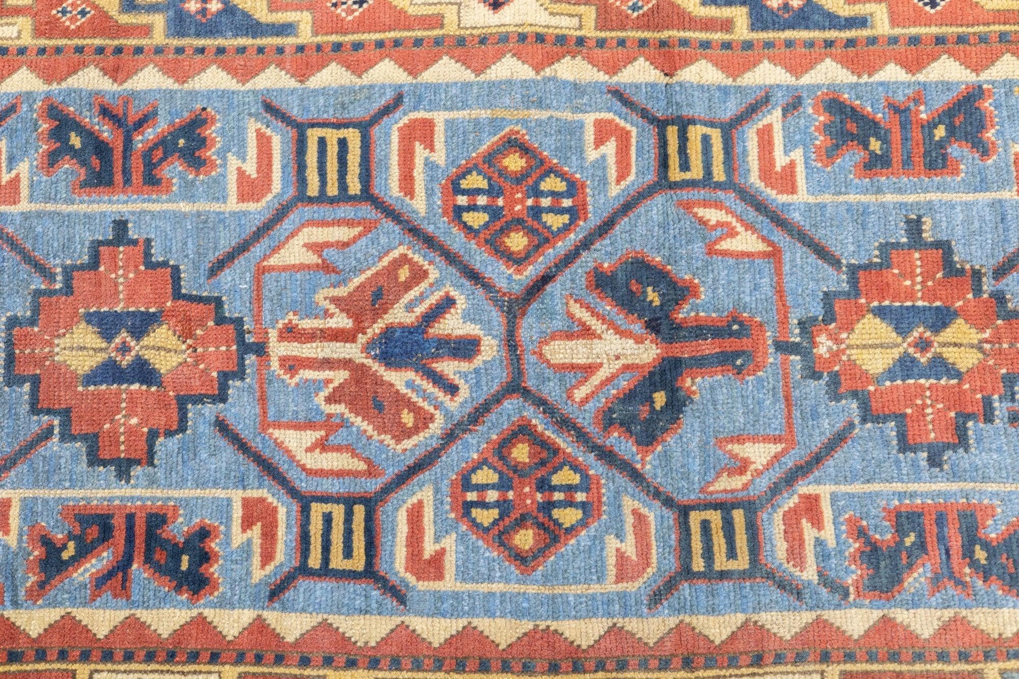 Tapis Kazak ancien 3'5'' x 5'2'' en vente 5
