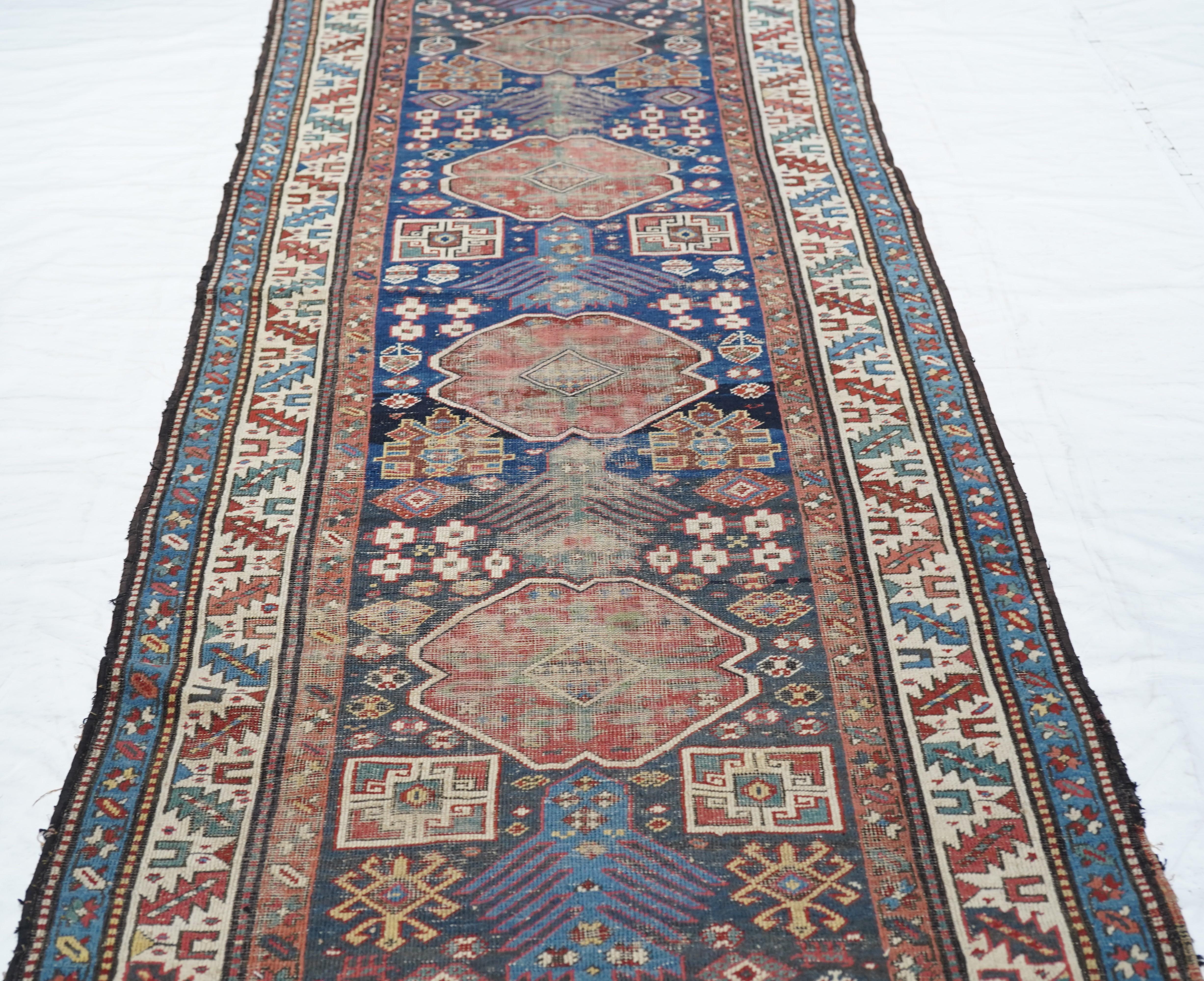 Antique Kazak Rug For Sale 1