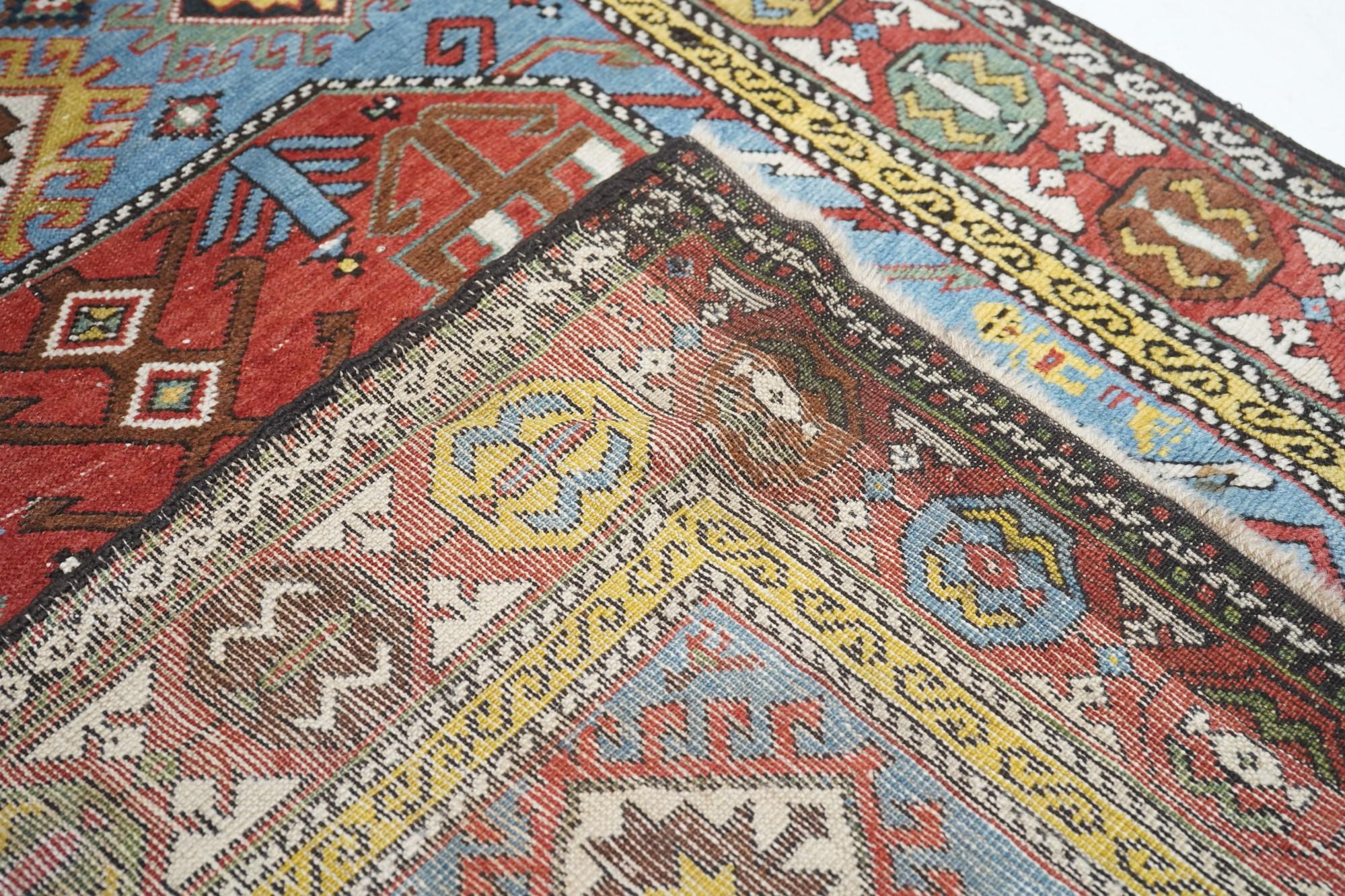 Antique Kazak Rug For Sale 5