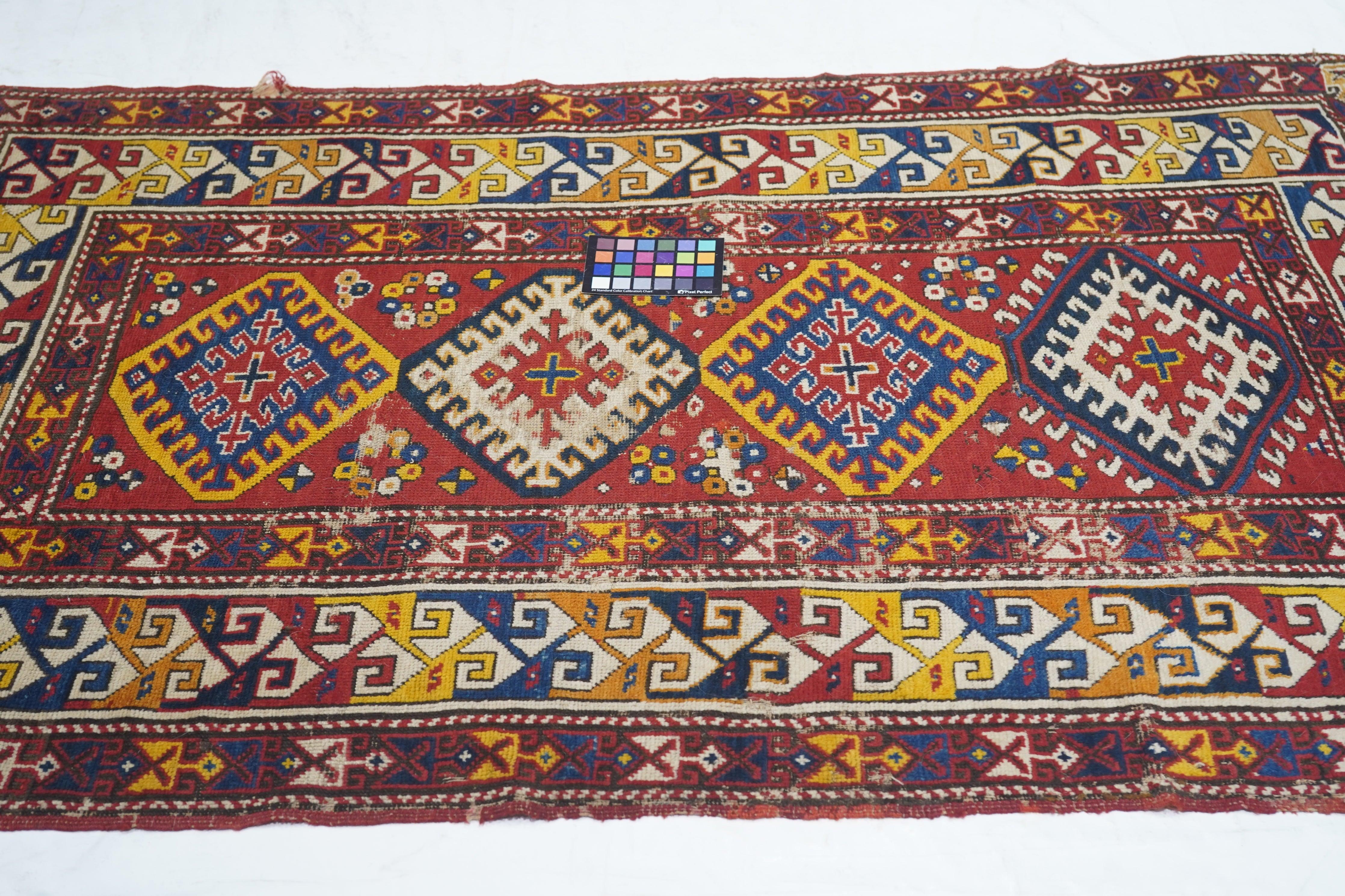 Antique Kazak Rug 3'7'' x 5'10'' For Sale 3