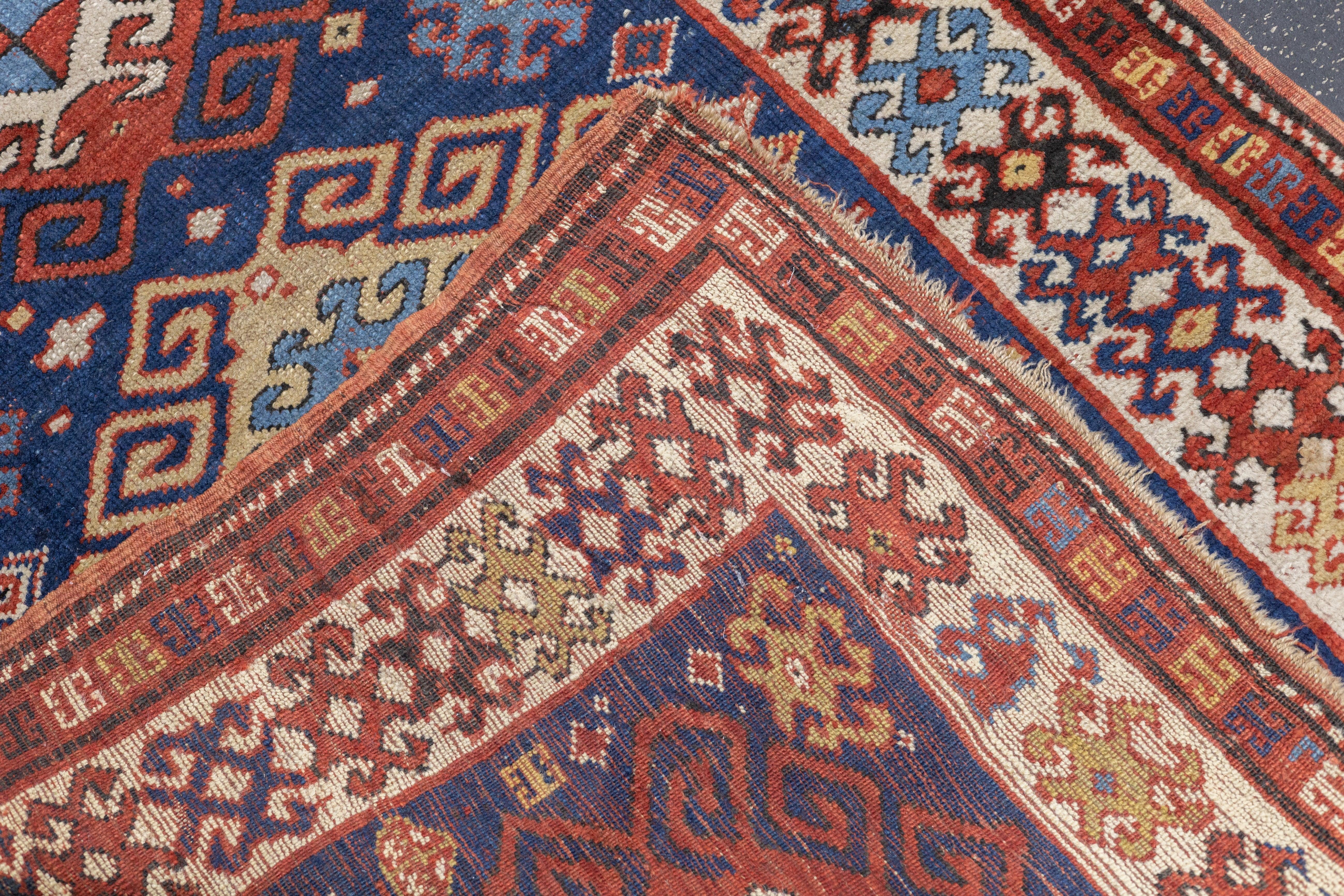Antique Kazak Rug 3'7'' x 5'6'' For Sale 3