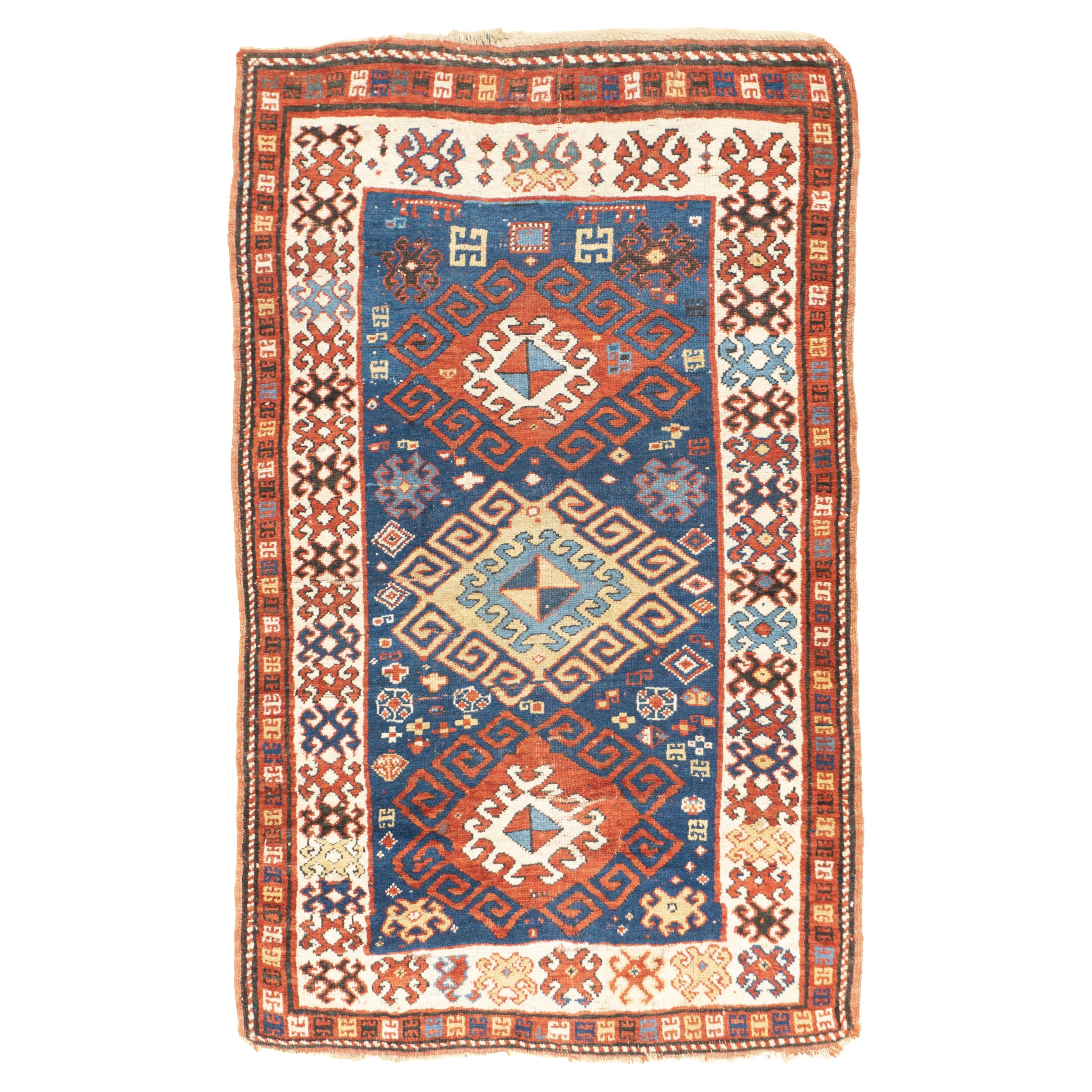 Antique Kazak Rug 3'7'' x 5'6''