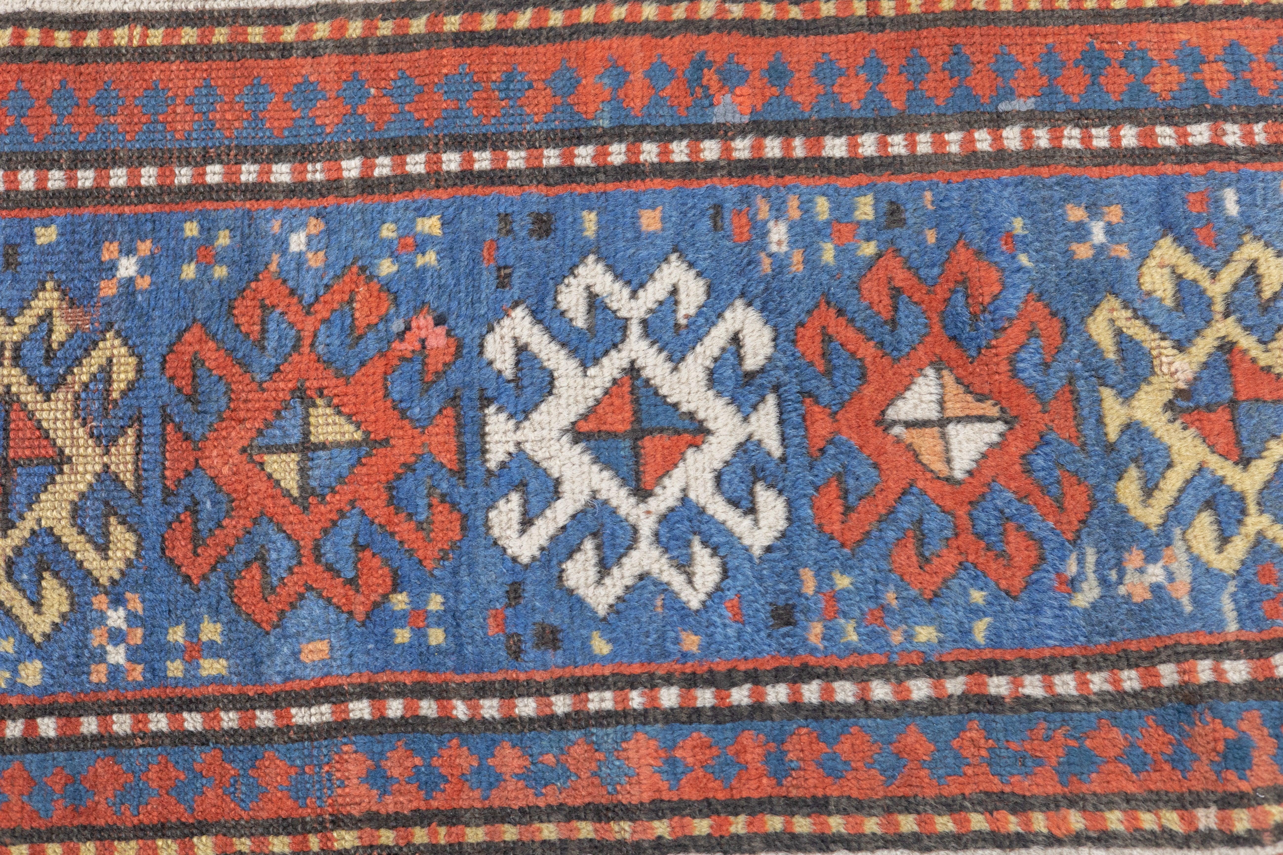 Antique Kazak Rug 3'7'' x 6'9'' For Sale 2
