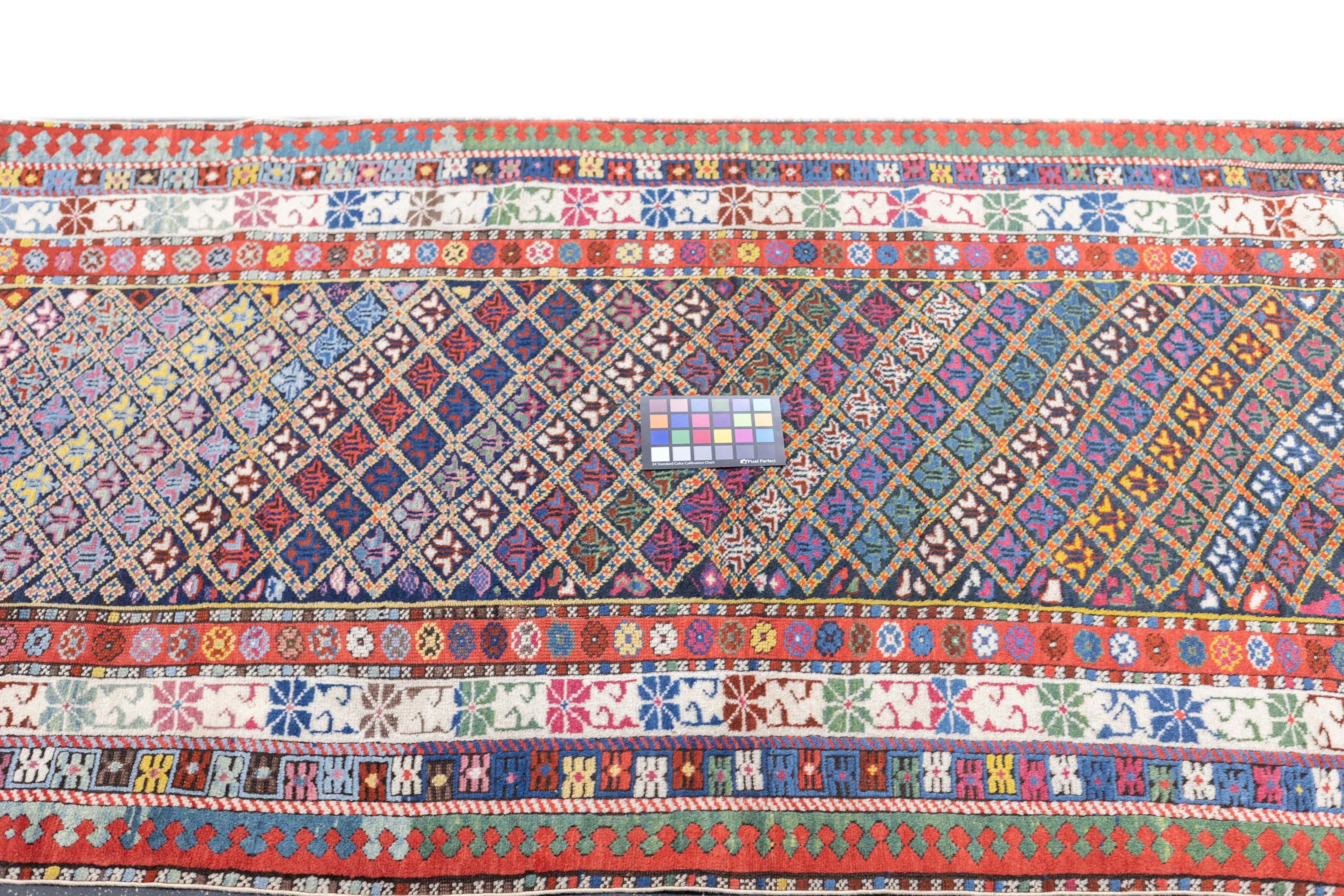Antique Kazak Rug 3'7'' x 7'7'' For Sale 3