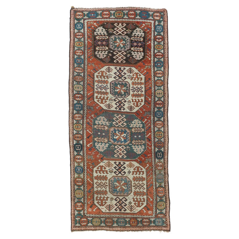 Antique Kazak Rug For Sale at 1stDibs