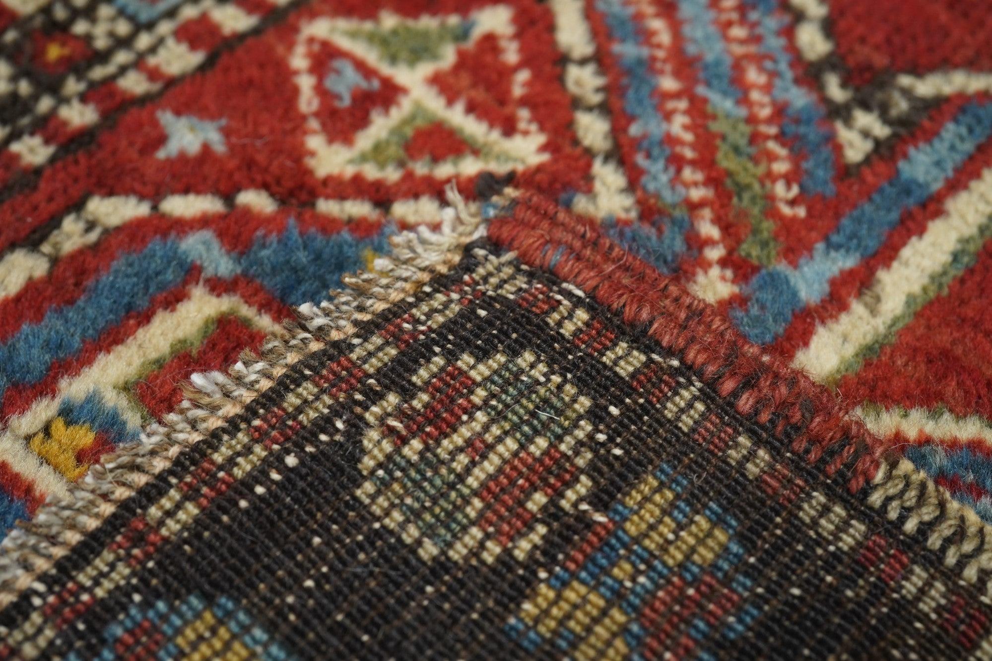 Antique Kazak Rug 4'0'' x 5'10'' For Sale 2
