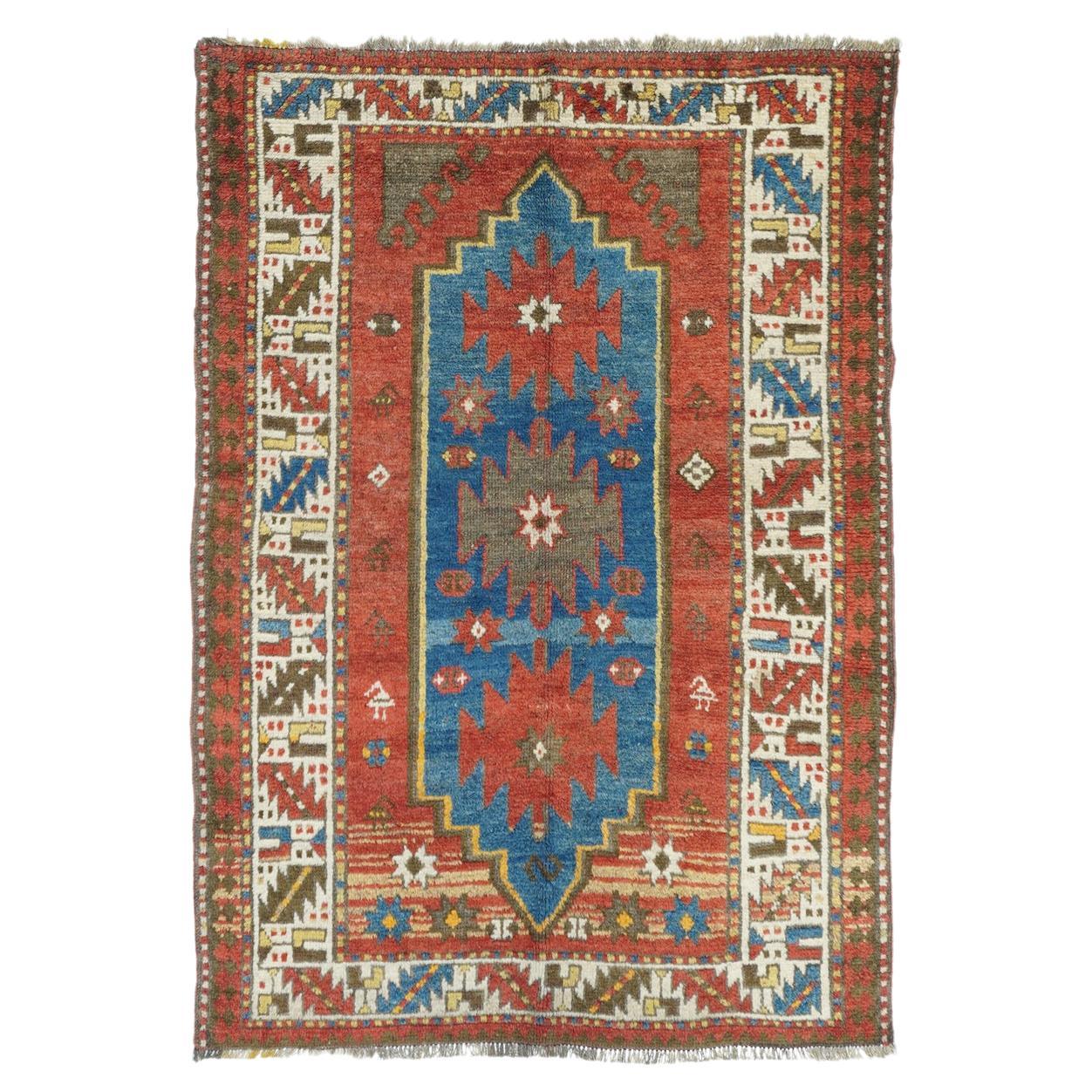 Antique Kazak Rug 4'1'' x 5'8''