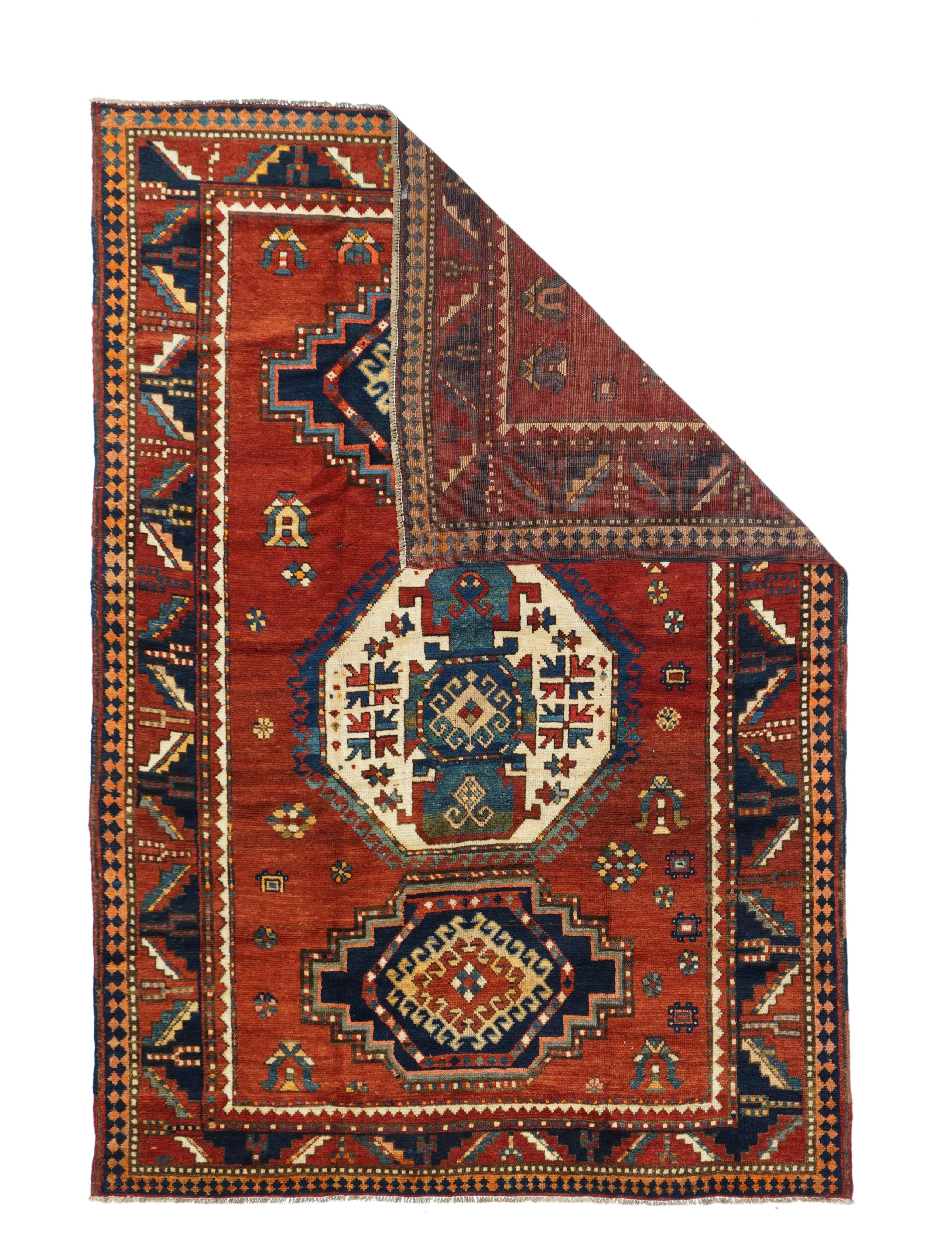 Antique Kazak Rug 4'11'' x 7'1''.