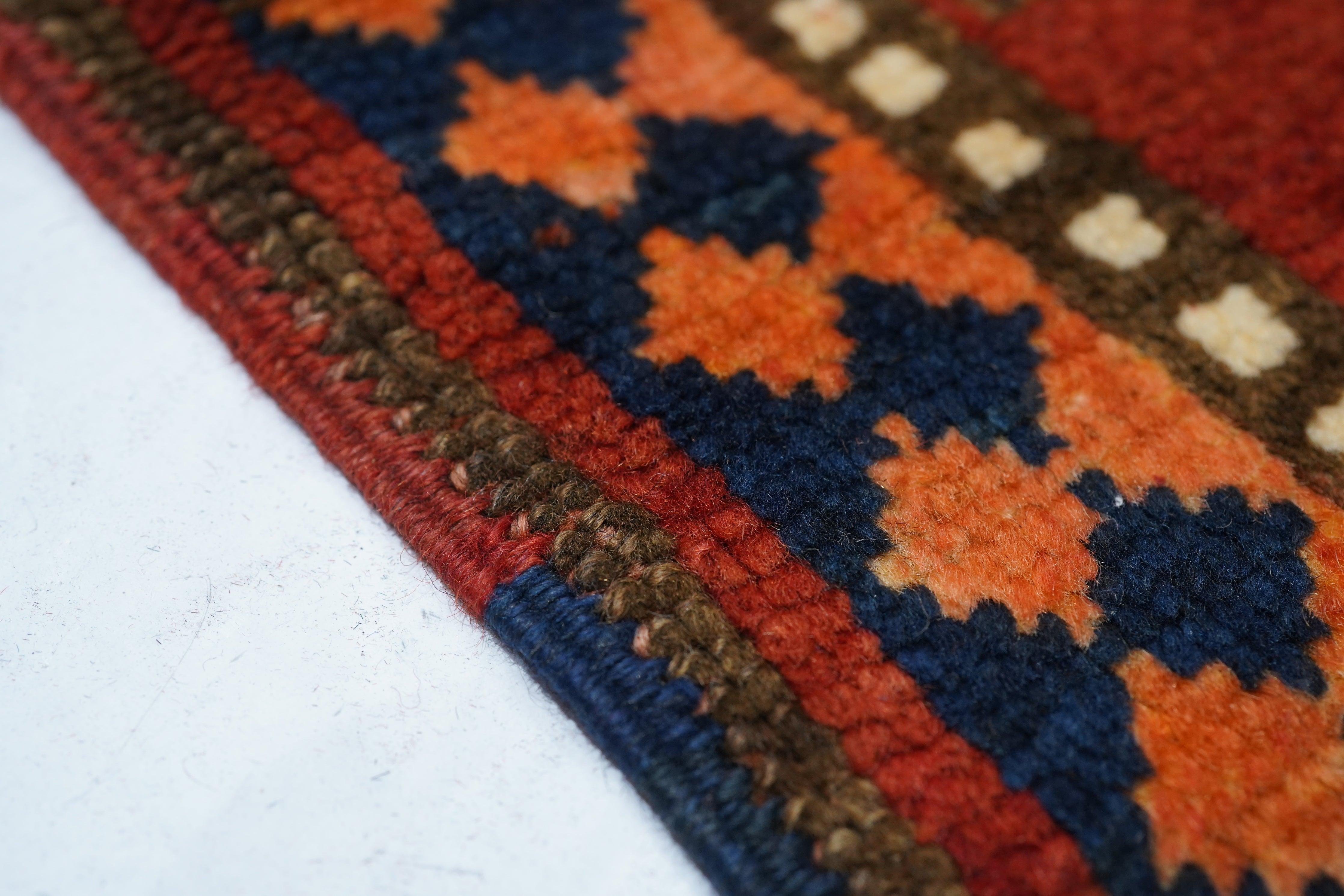 Hand-Knotted Antique Kazak Rug 4'11'' x 7'1'' For Sale