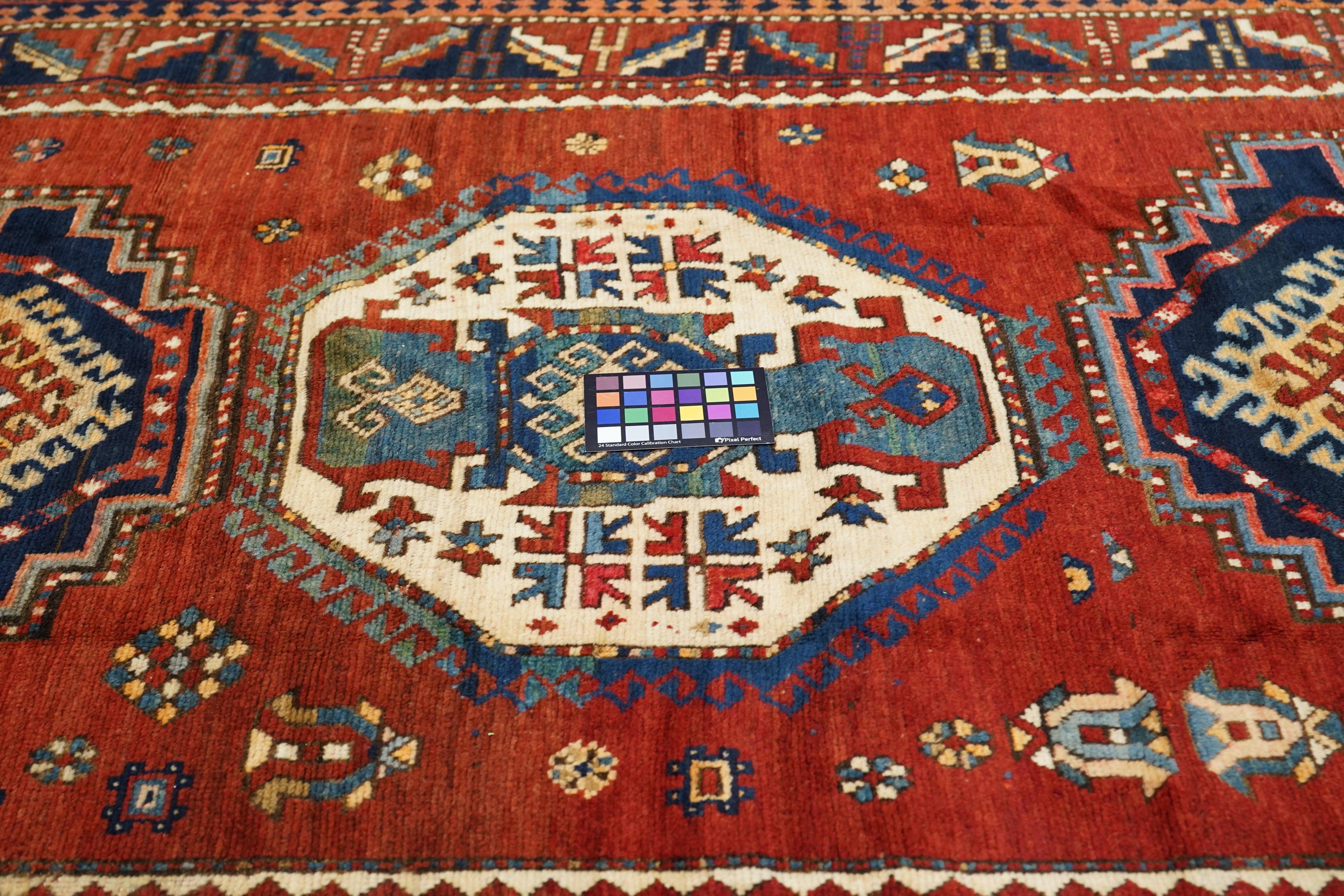 Antique Kazak Rug 4'11'' x 7'1'' For Sale 2