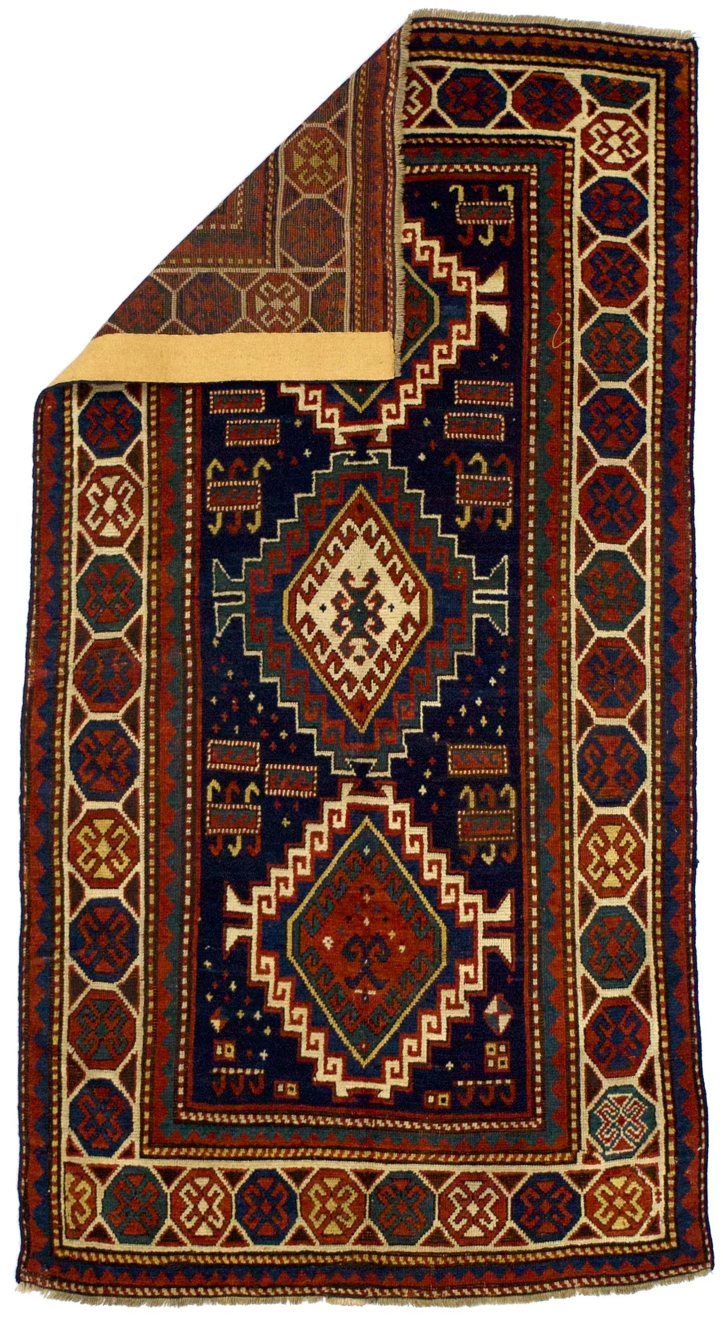 Antiker Kazak-Teppich 4'2