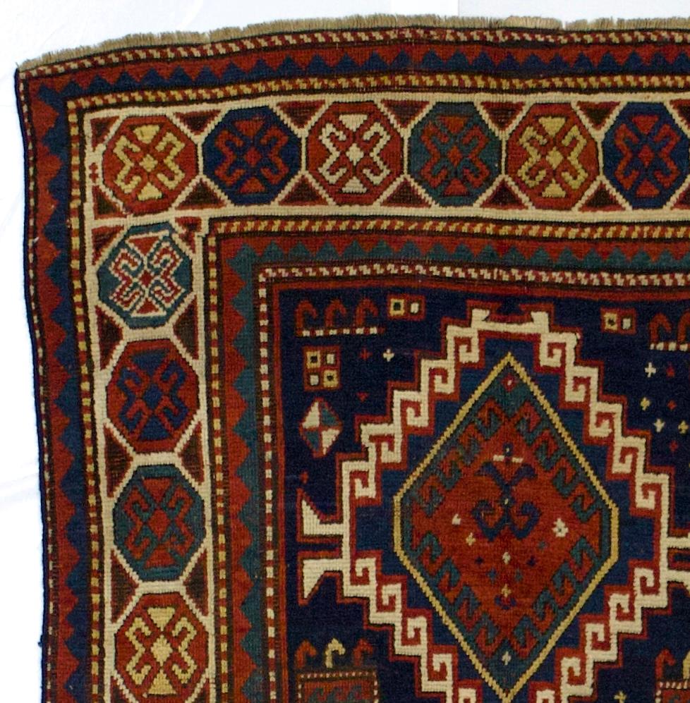 Antiker Kazak-Teppich 4'2
