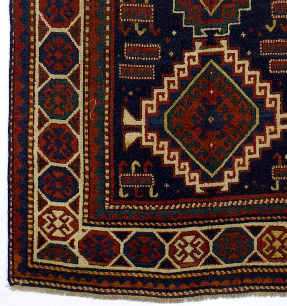 Antiker Kazak-Teppich 4'2