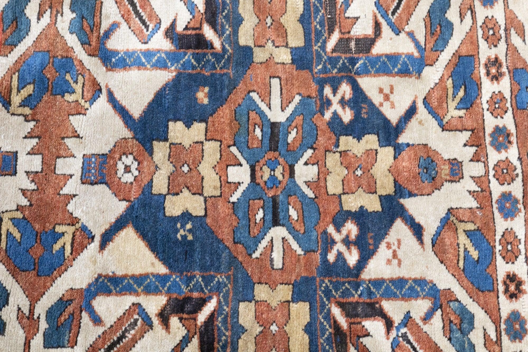 Antique Kazak Rug 4'3'' x 8'10'' For Sale 1