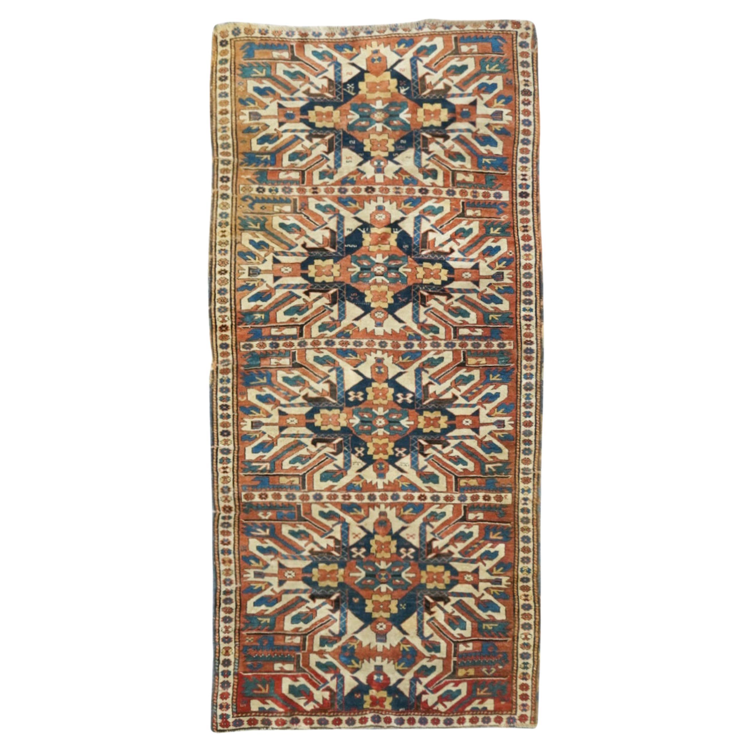 Antique Kazak Rug 4'3'' x 8'10''