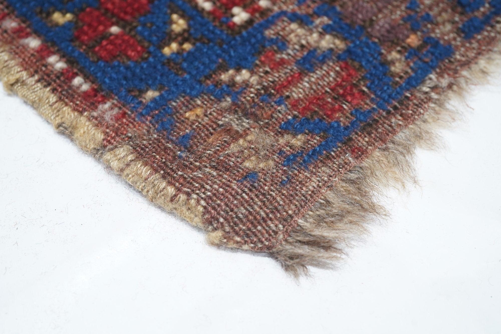 Hand-Knotted Antique Kazak Rug 4'4'' x 7'7'' For Sale