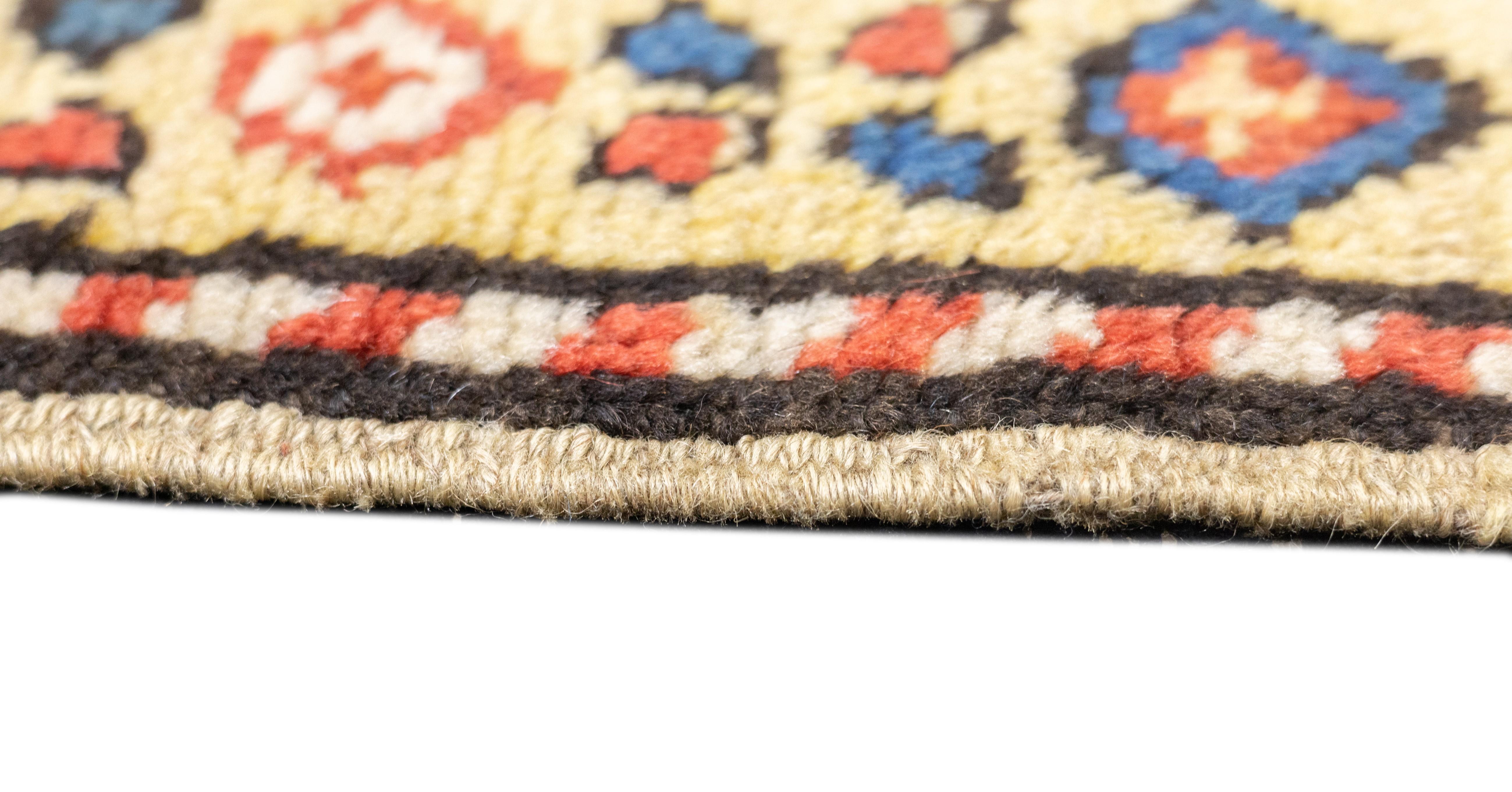 Hand-Knotted Antique Kazak Rug 4'9'' x 7'0