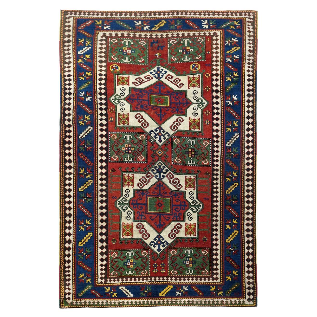 Antique Kazak Rug 4'9'' x 7'4''