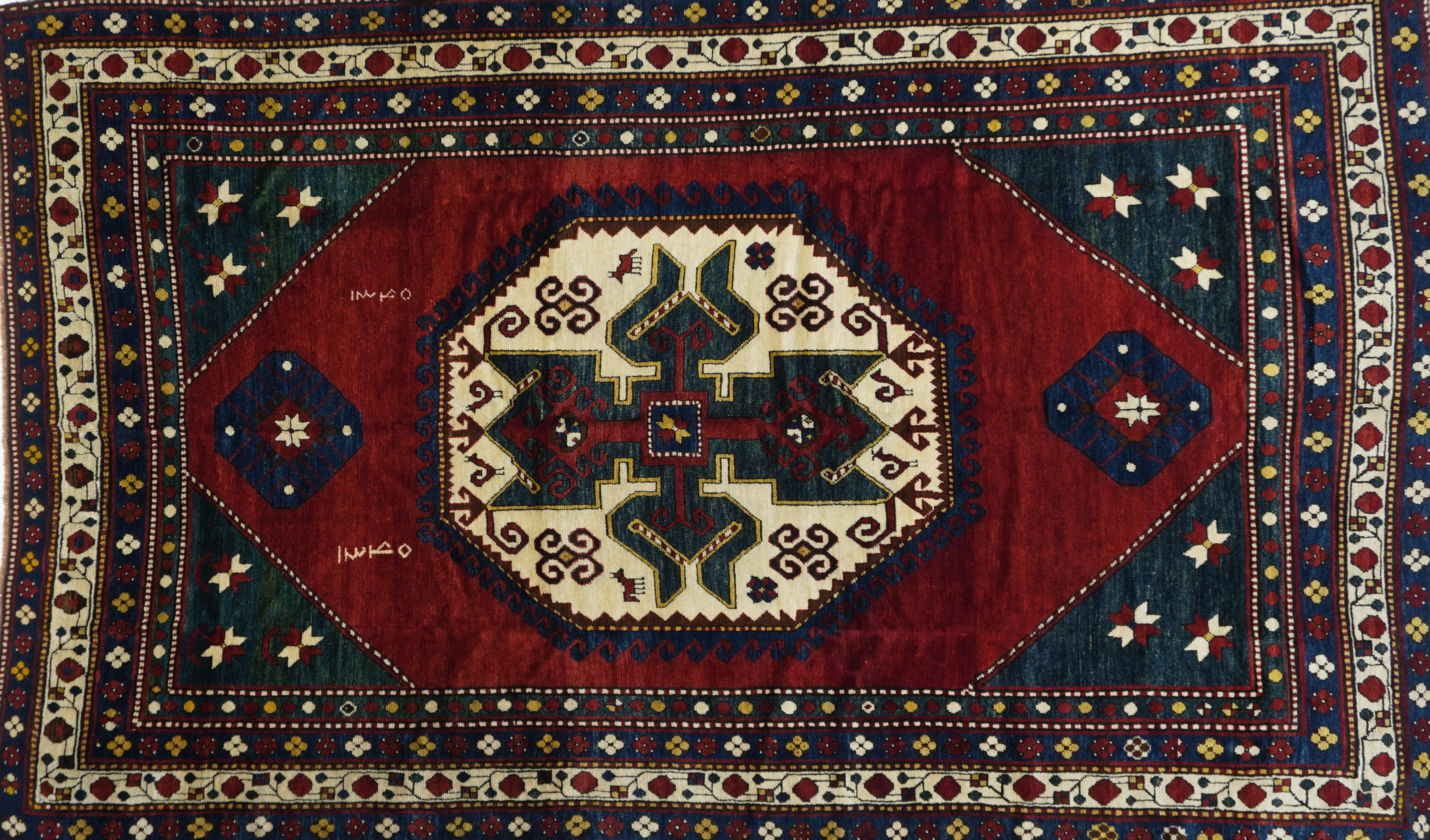 Antiker Kazak-Teppich 5'10'' x 9'8'' (Kaukasisch) im Angebot
