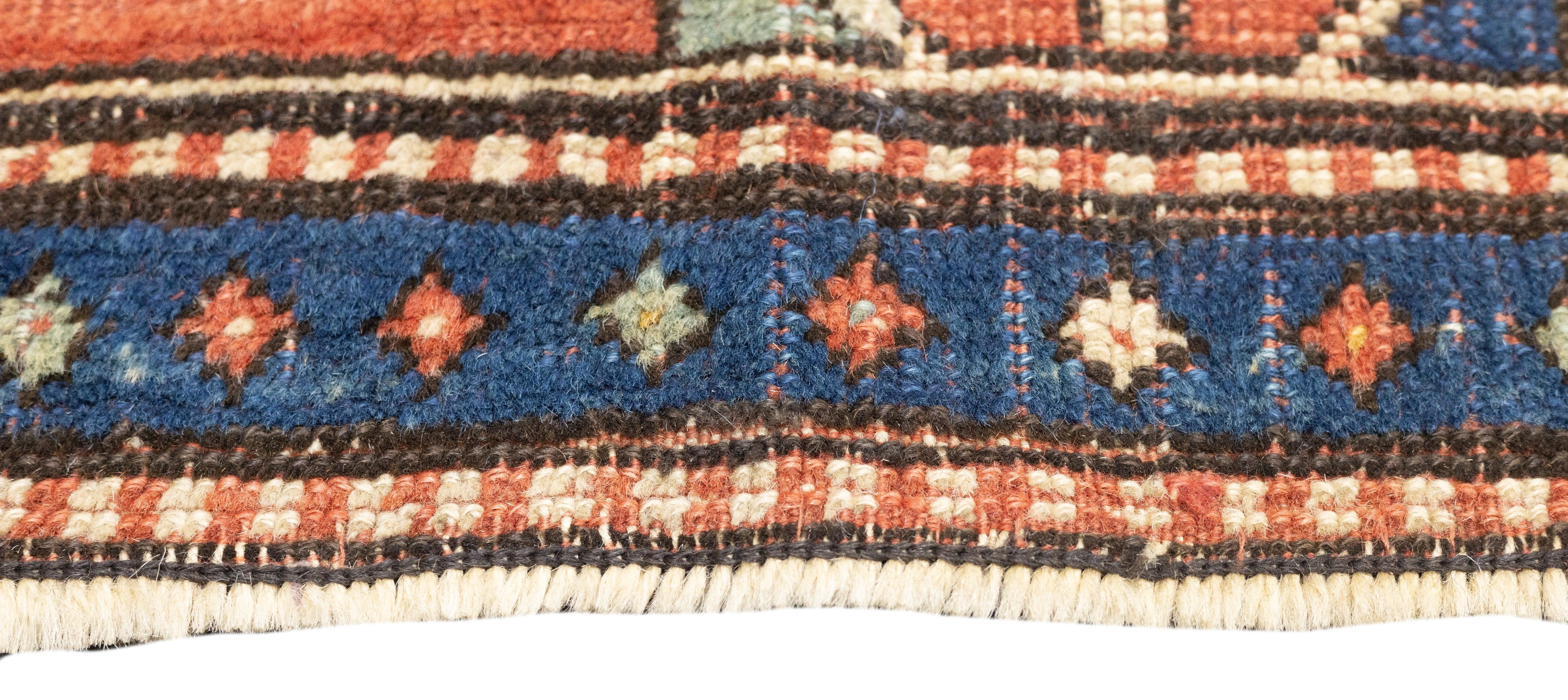 Antique Kazak Rug 5'3'' x 7'2'' In Good Condition For Sale In New York, NY
