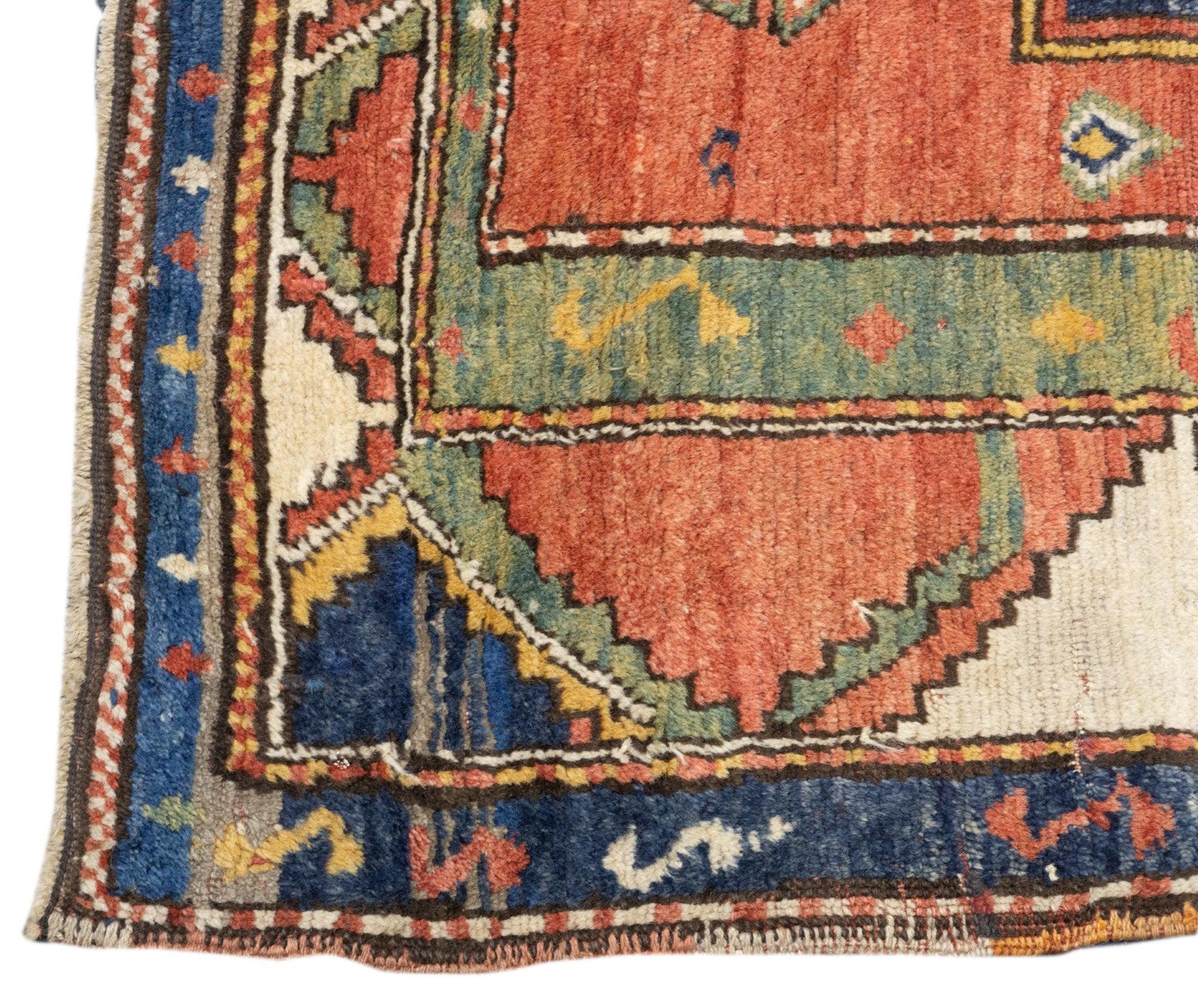 Wool Antique Kazak Rug 5'3'' x 7'2'' For Sale