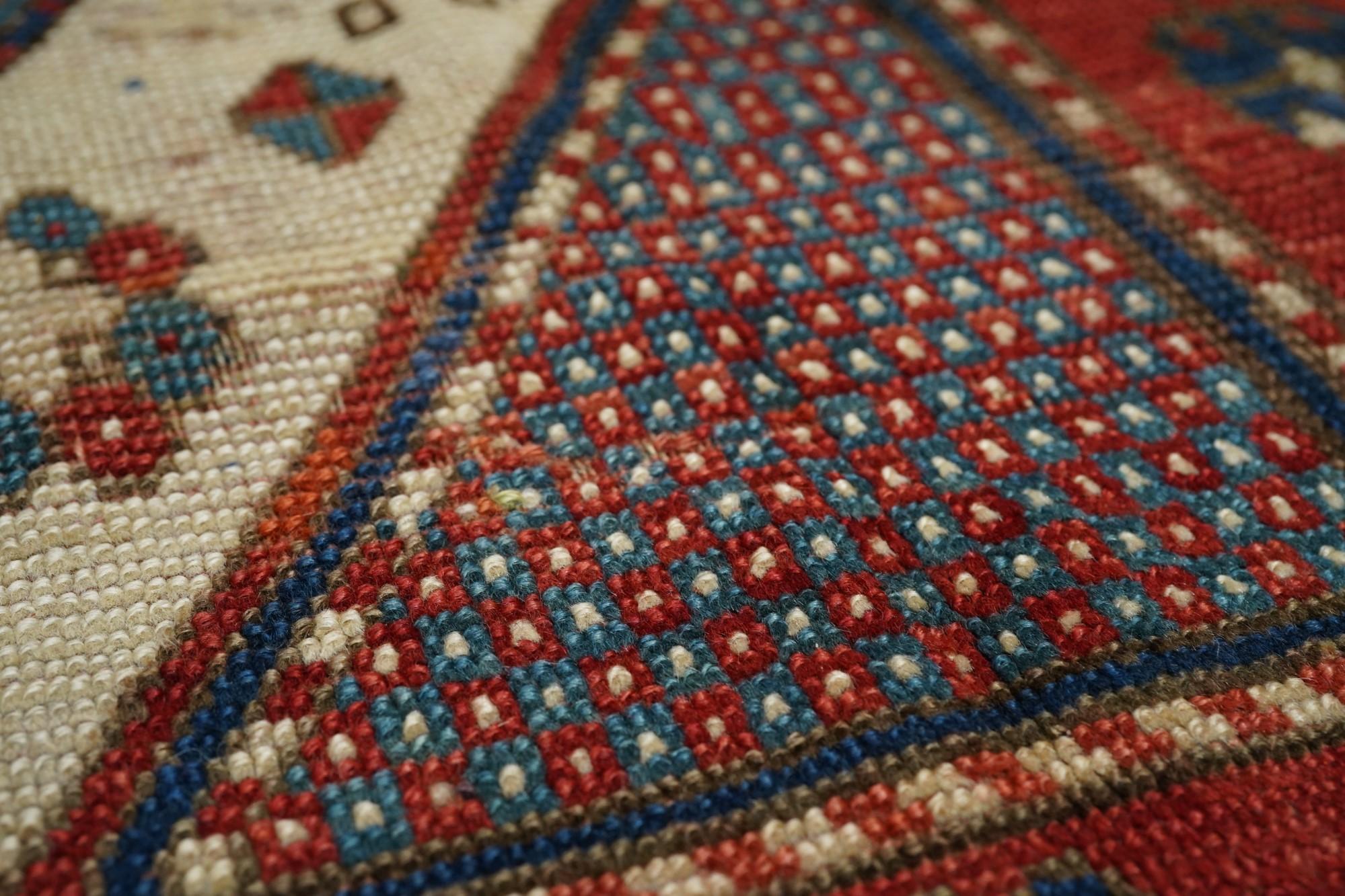 Antique Kazak Rug For Sale 2