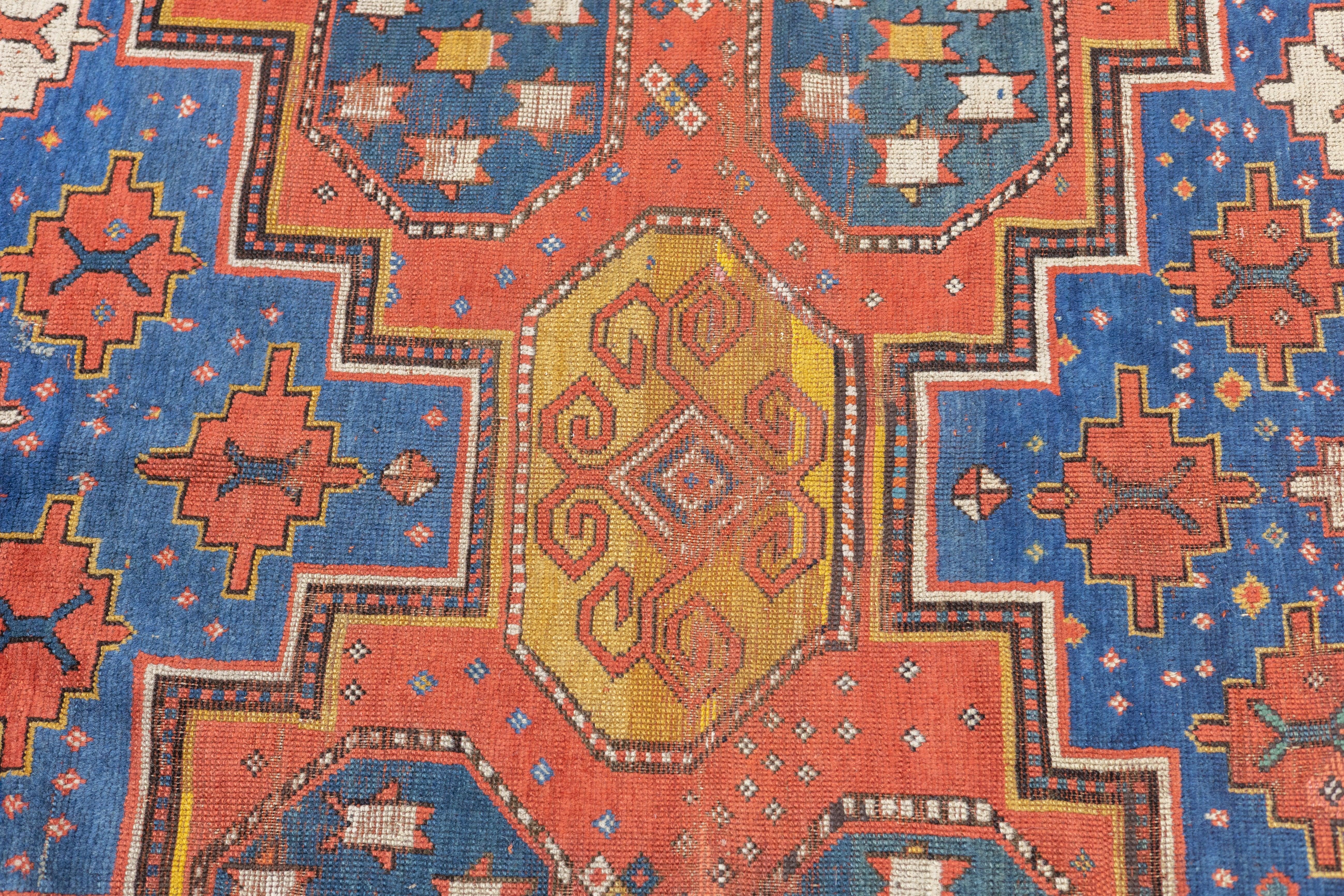 Antique Kazak Rug 5'8'' x 7'9'' For Sale 4