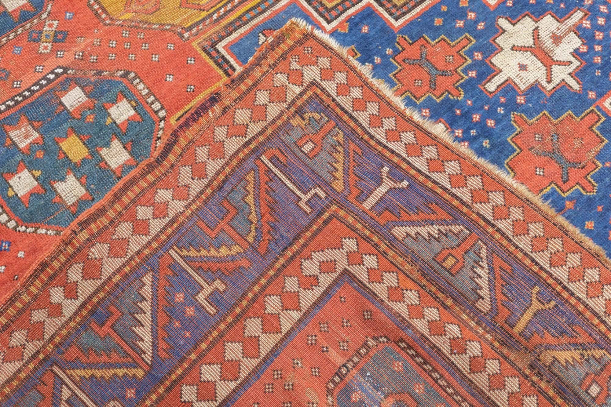 Antique Kazak Rug 5'8'' x 7'9'' For Sale 6