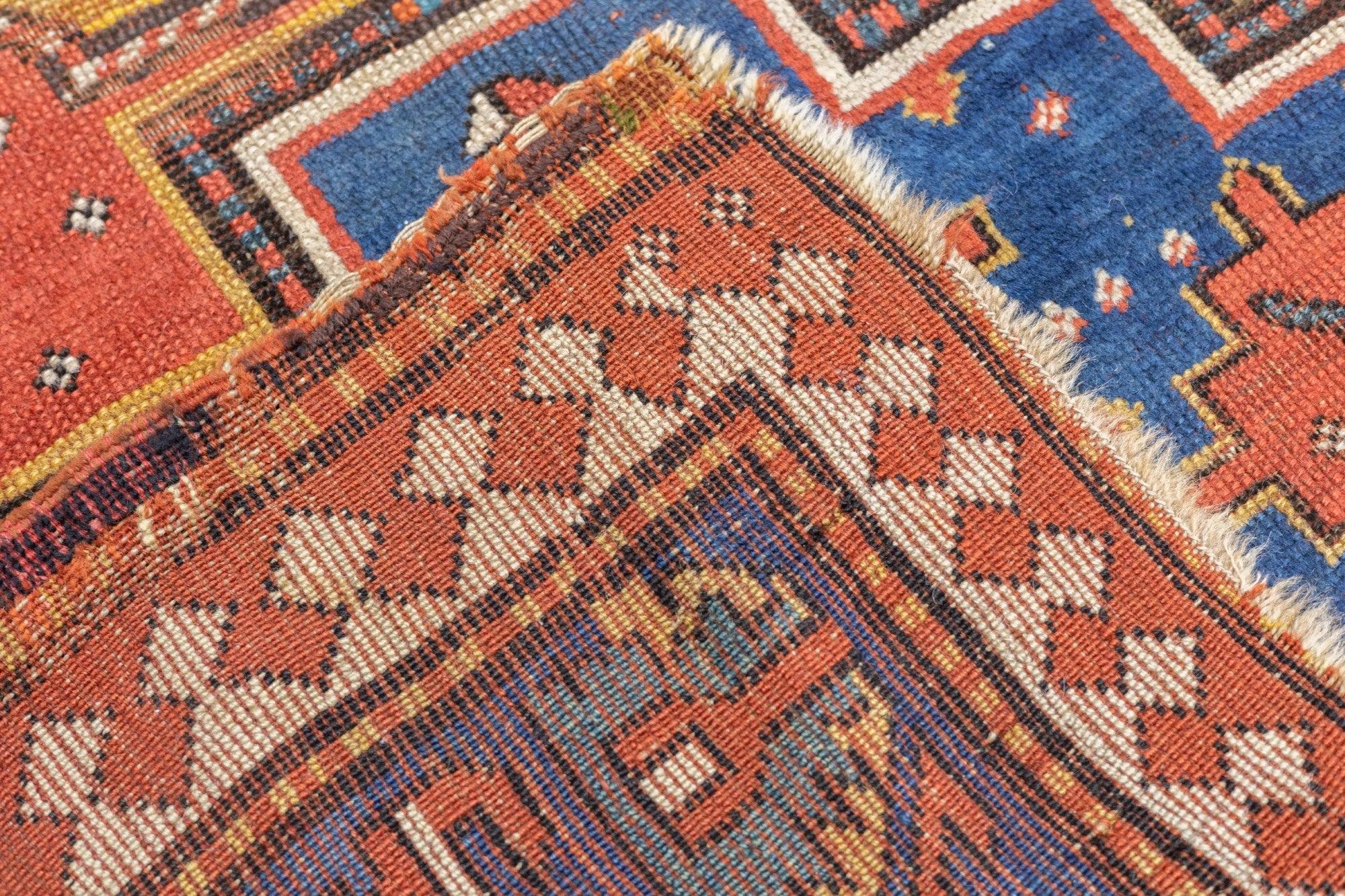 Antique Kazak Rug 5'8'' x 7'9'' For Sale 7