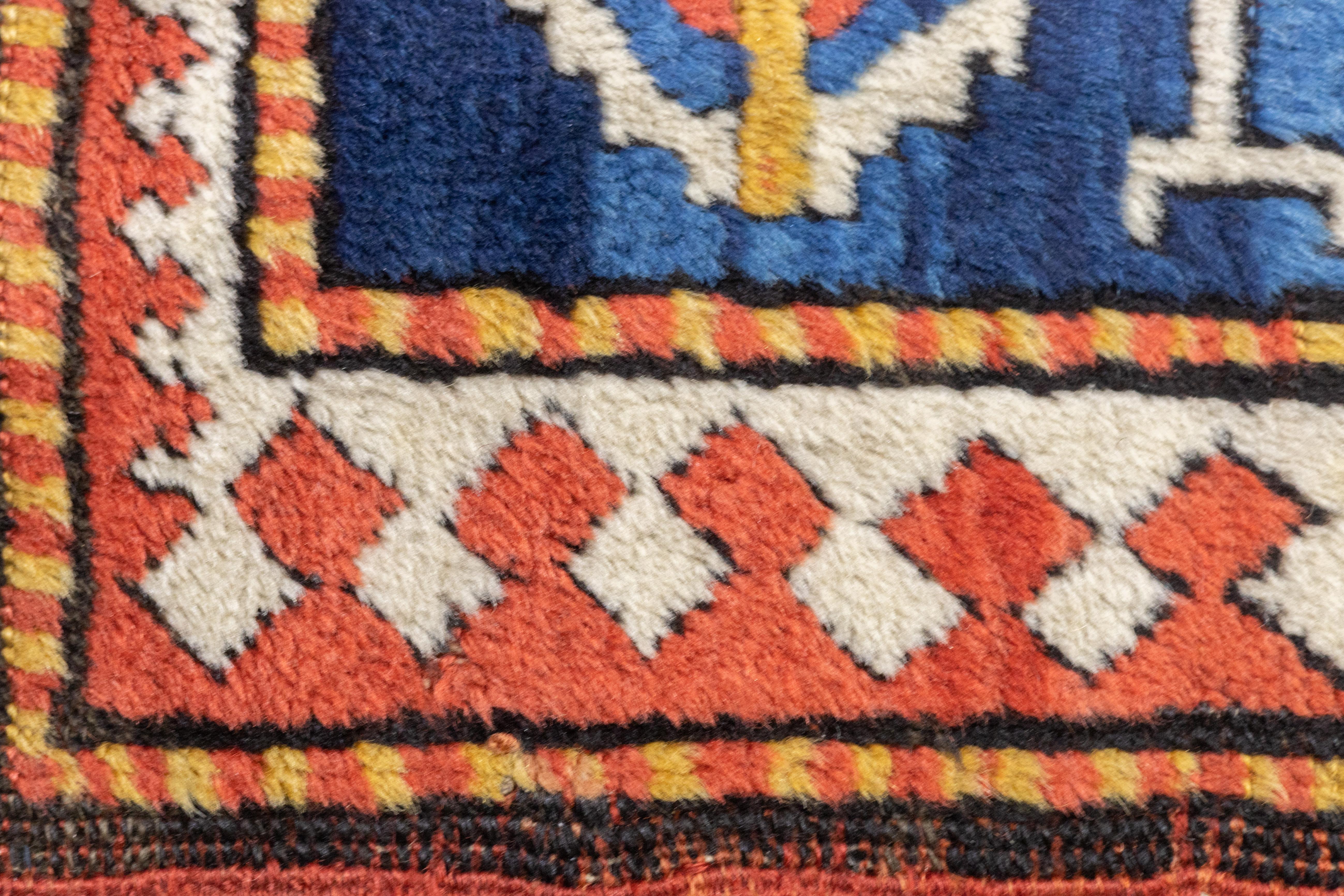 Wool Antique Kazak Rug 5'8'' x 7'9'' For Sale