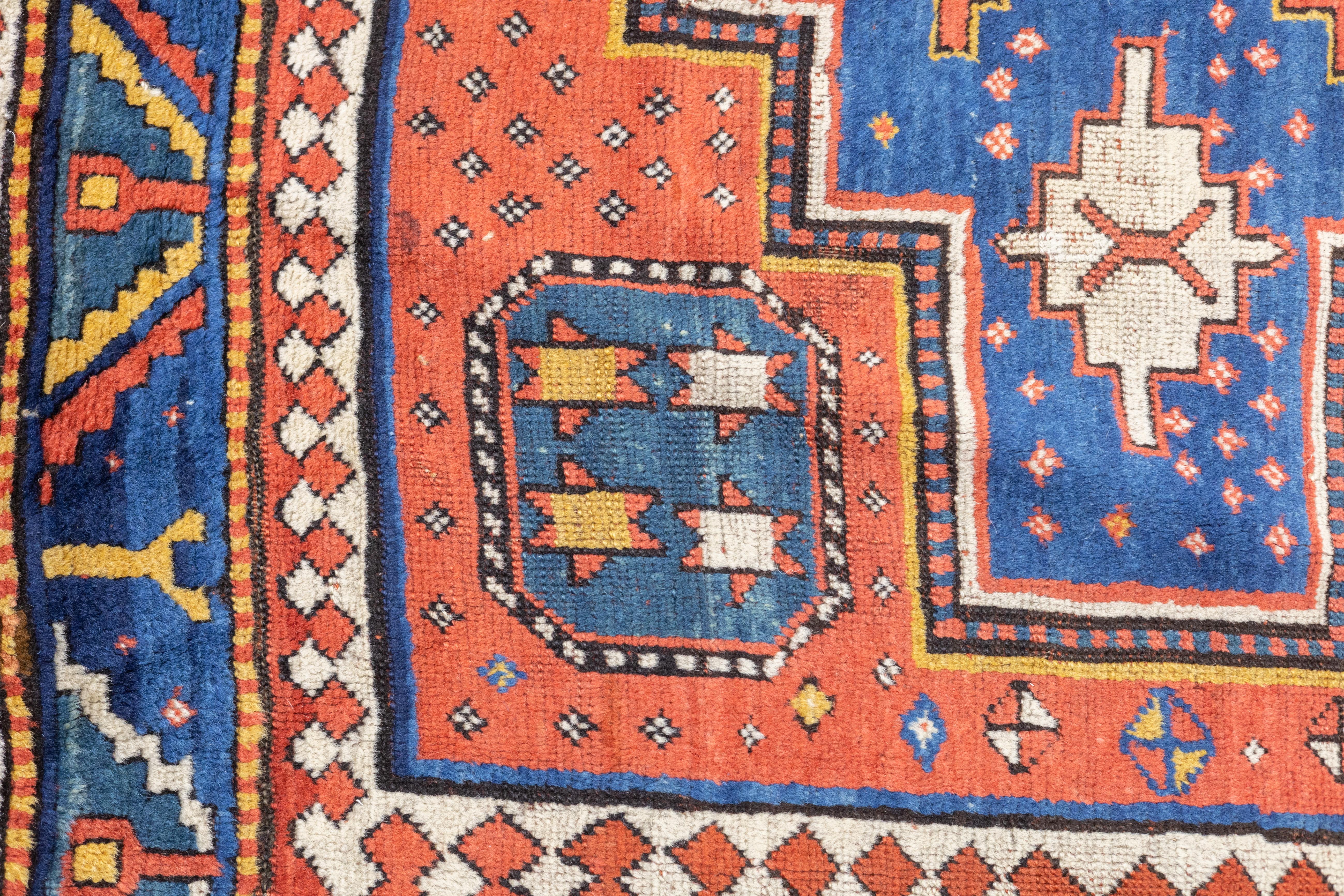 Antique Kazak Rug 5'8'' x 7'9'' For Sale 2