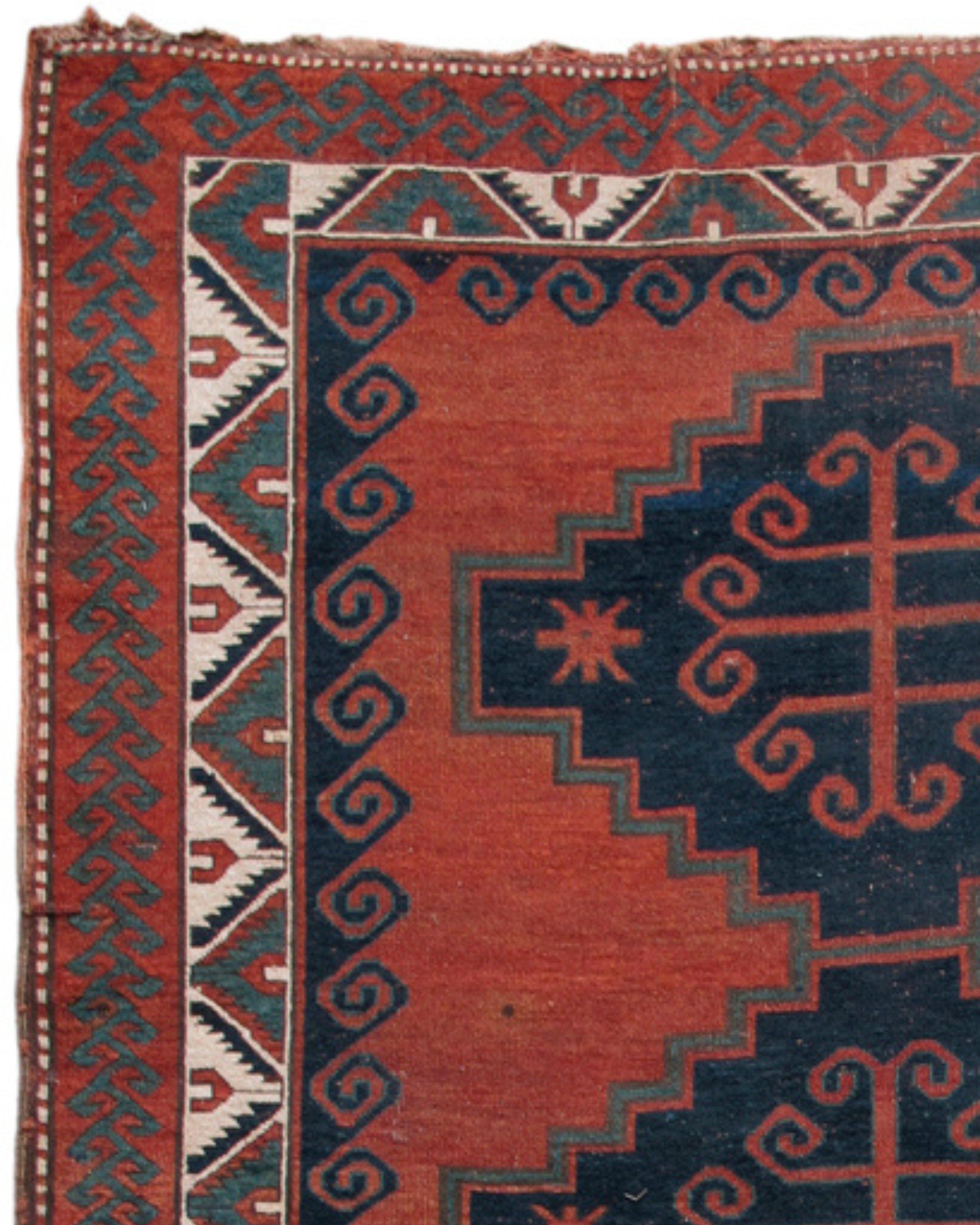 Caucasian Antique Kazak Rug, c. 1900 For Sale