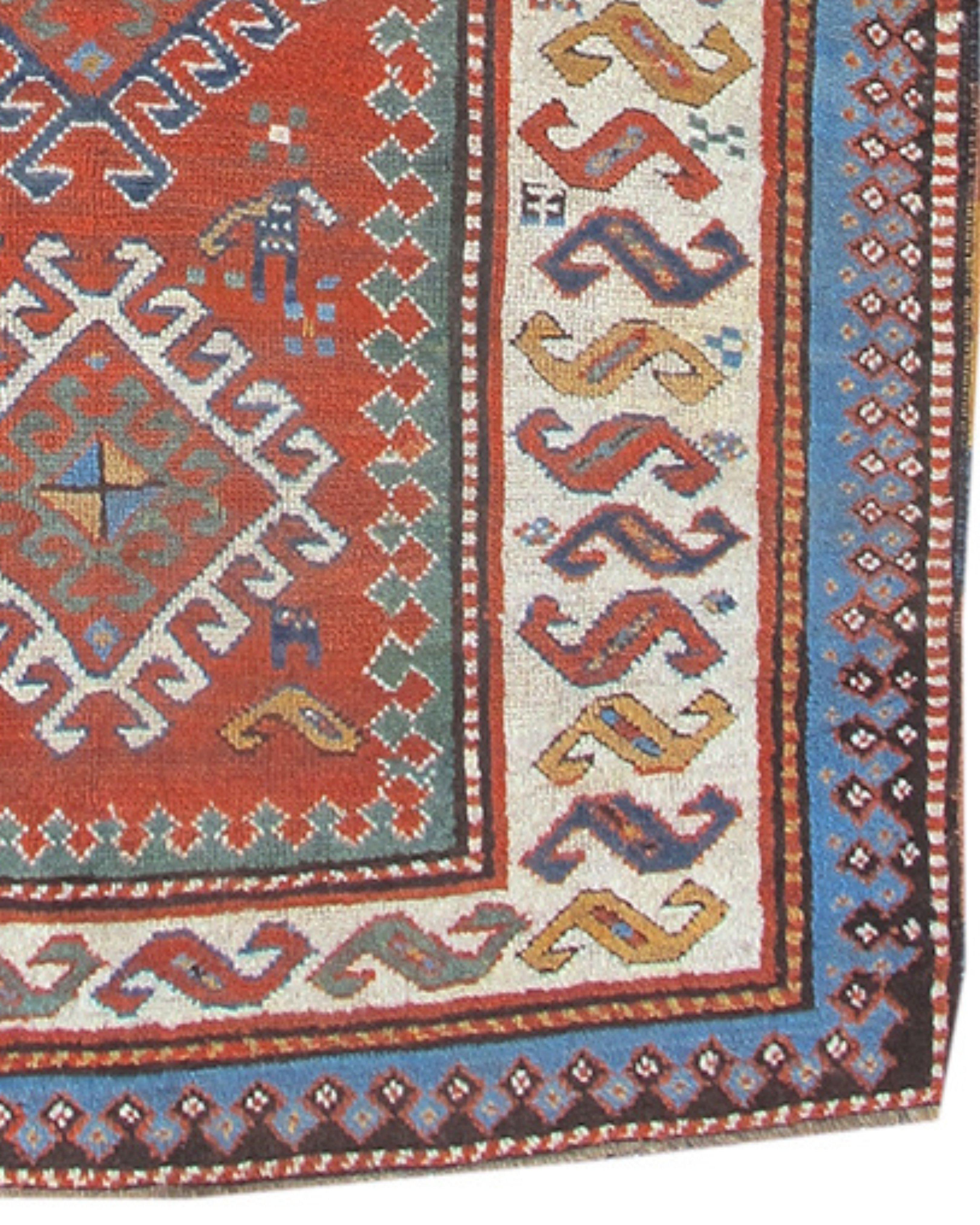 Antique Kazak Rug, Early 19th Century For Sale 1