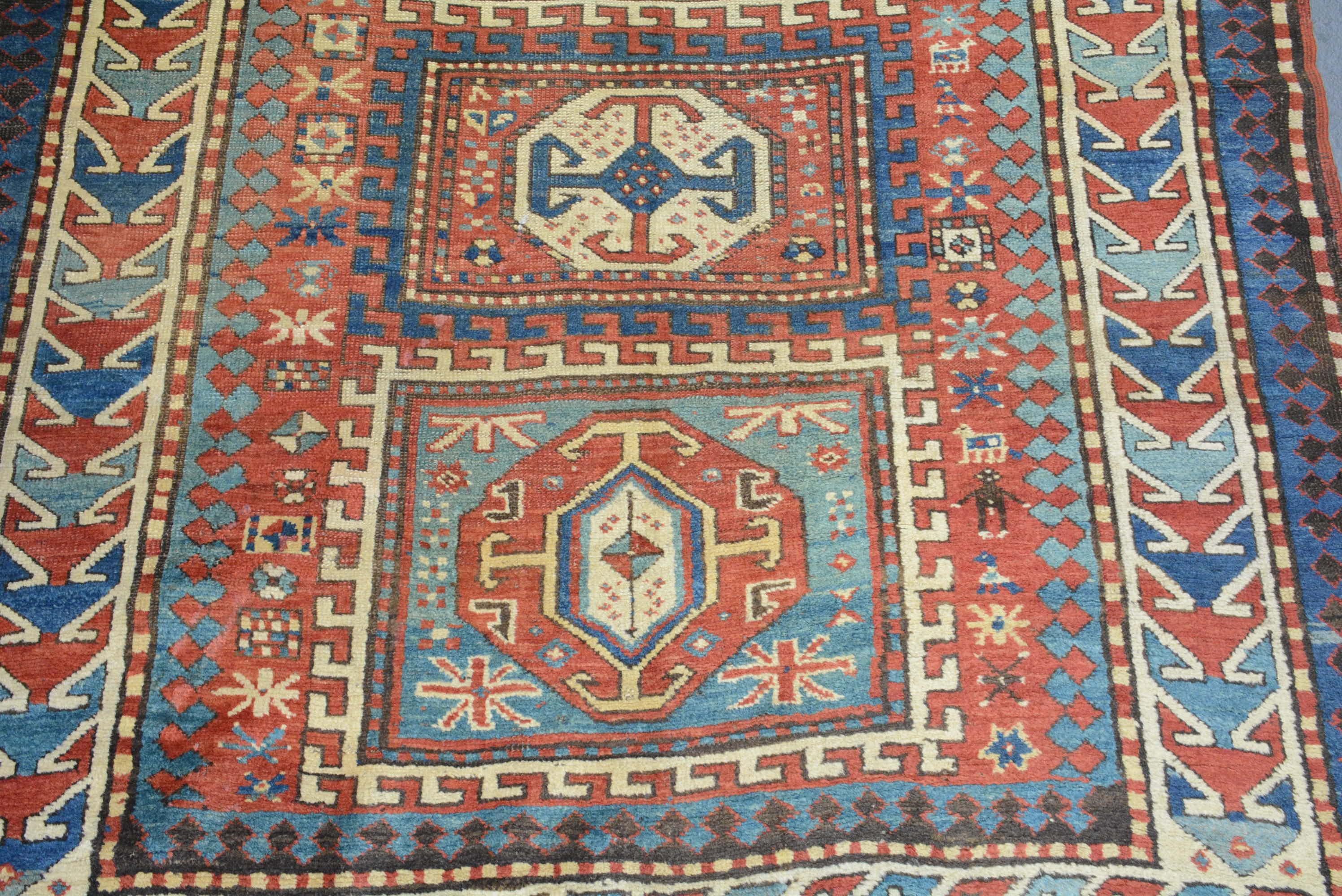 Woven Antique Kazak Rug For Sale