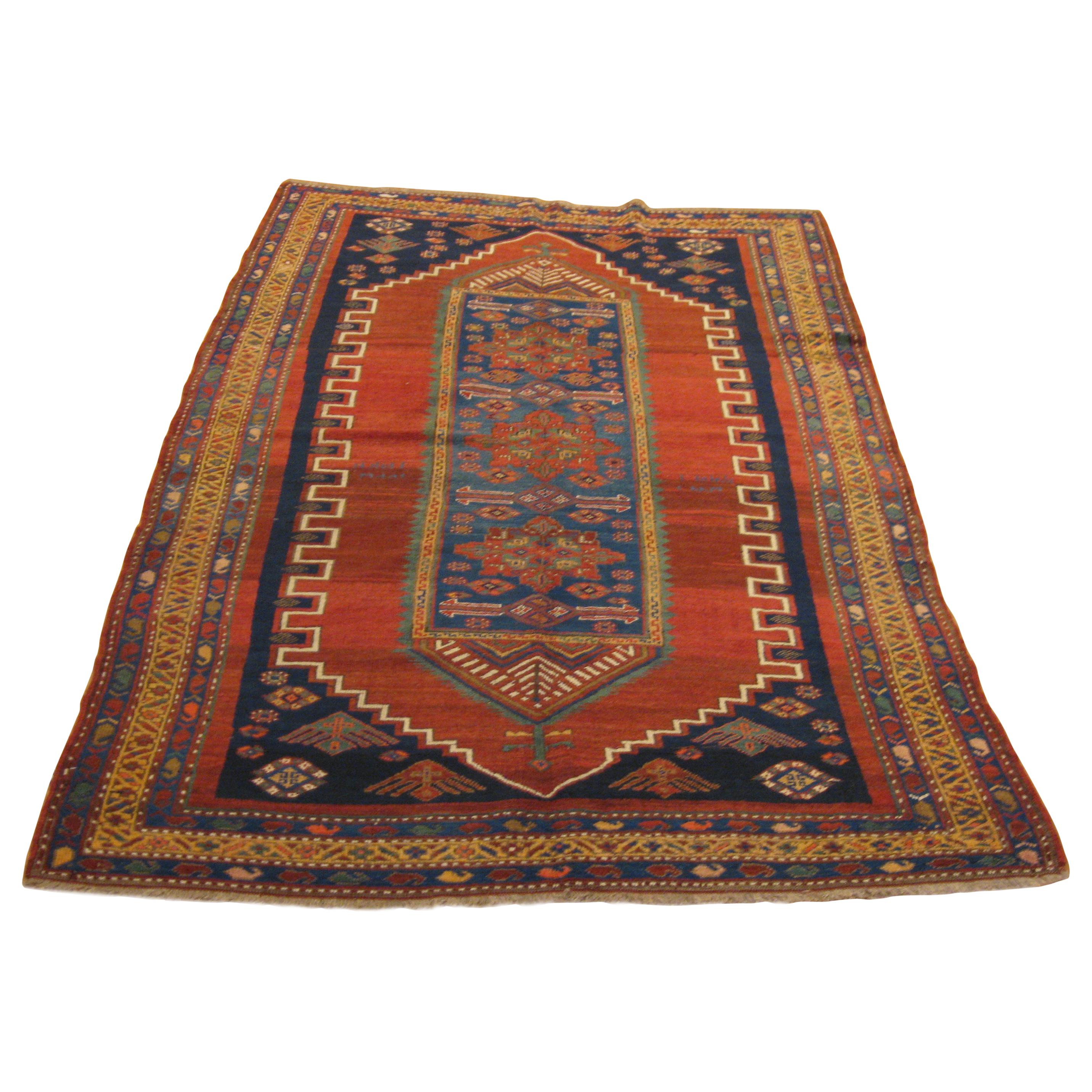 Antiker Kazak-Teppich im Angebot