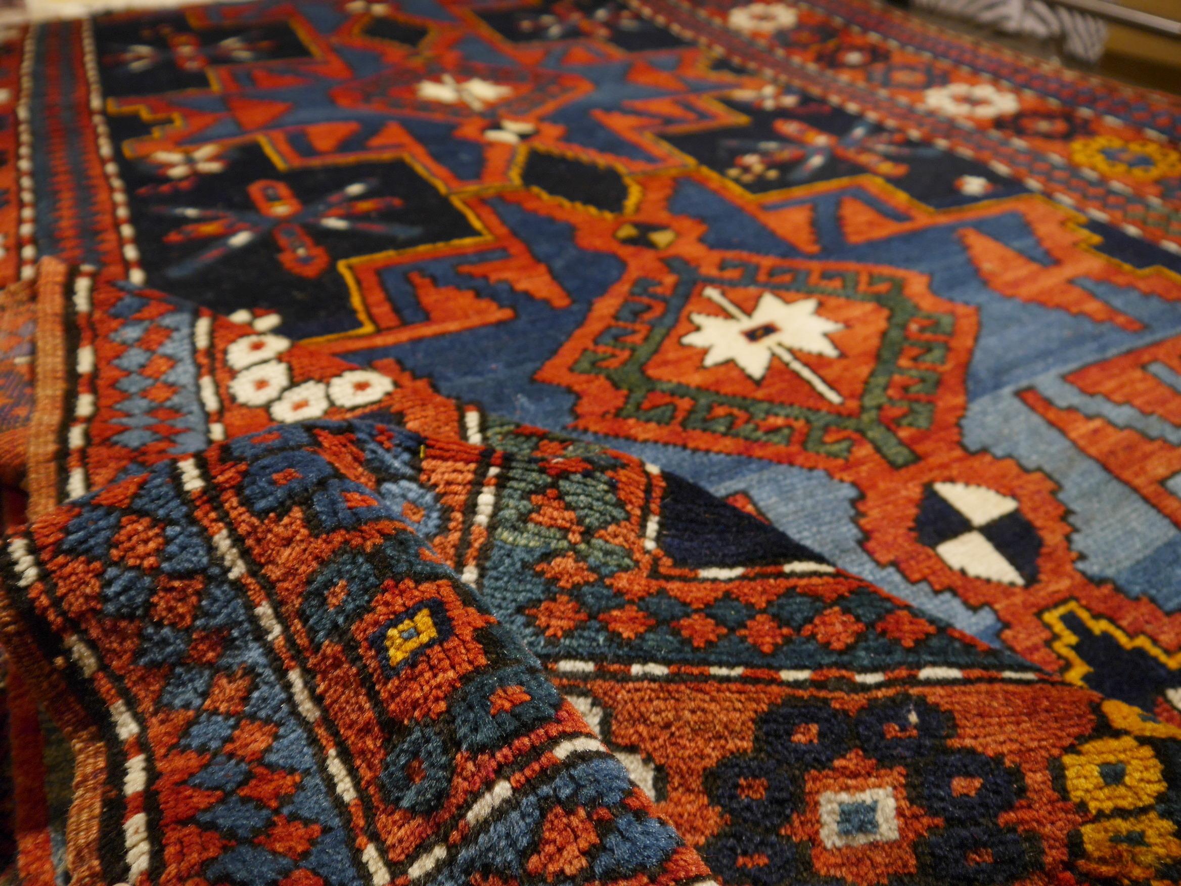 Antique Kazak Rug Hand Knotted in Azerbaijan with Vegetable Dyes  2