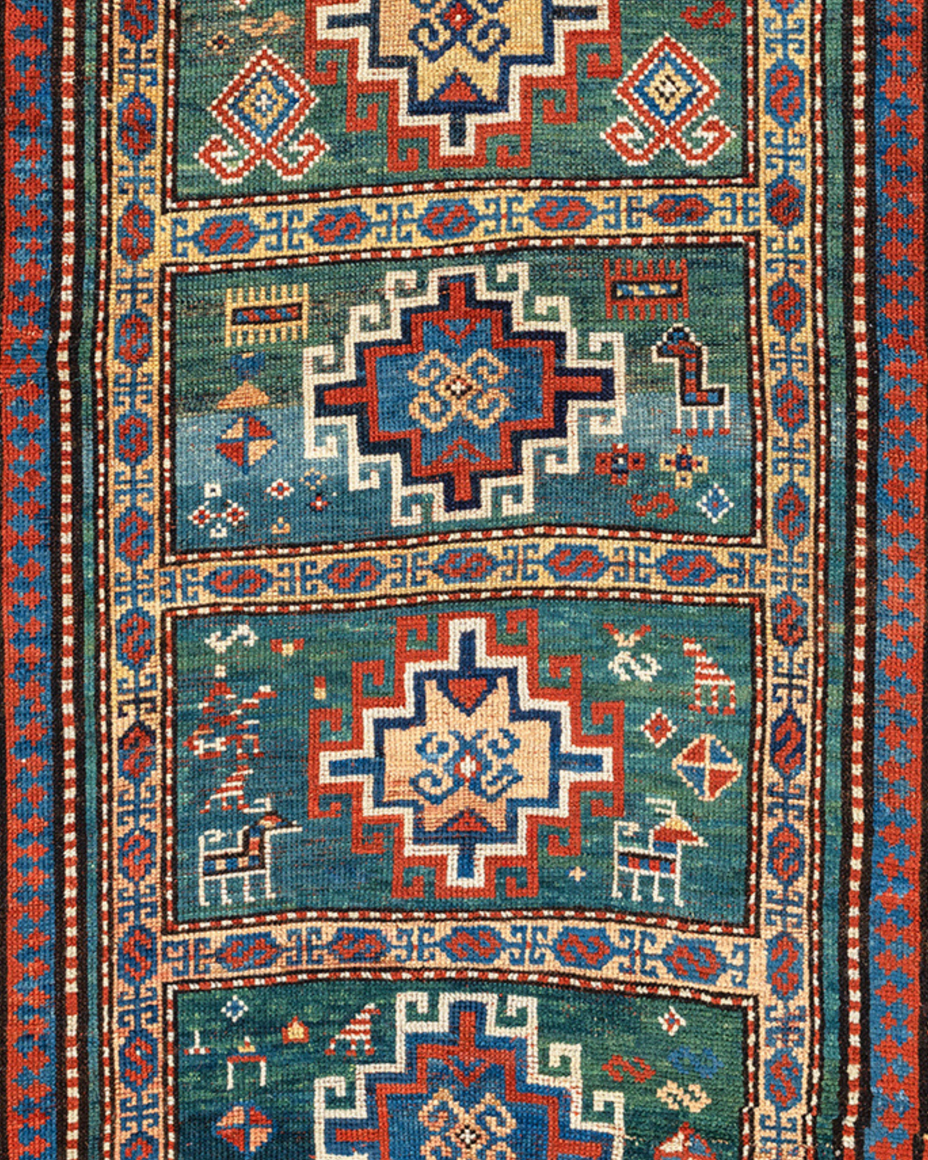 Antique Caucasian Kazak Rug, Late 19th Century

Being sold on behalf of Dr. and Mrs. Timothy McCormack

Additional Information:
Dimensions: 3'11