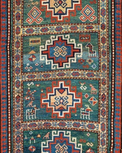 Antique Kazak Rug, Late 19th Century